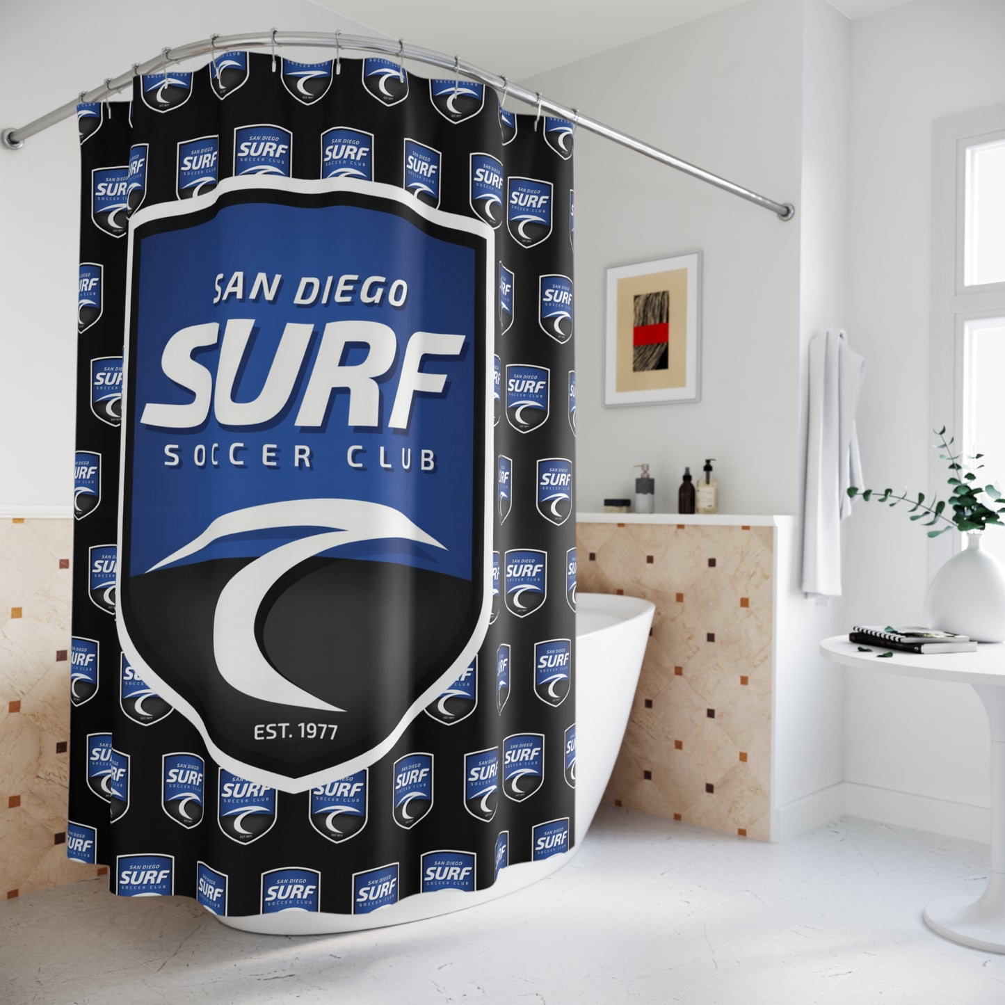 Shower Curtains San Diego Surf Soccer