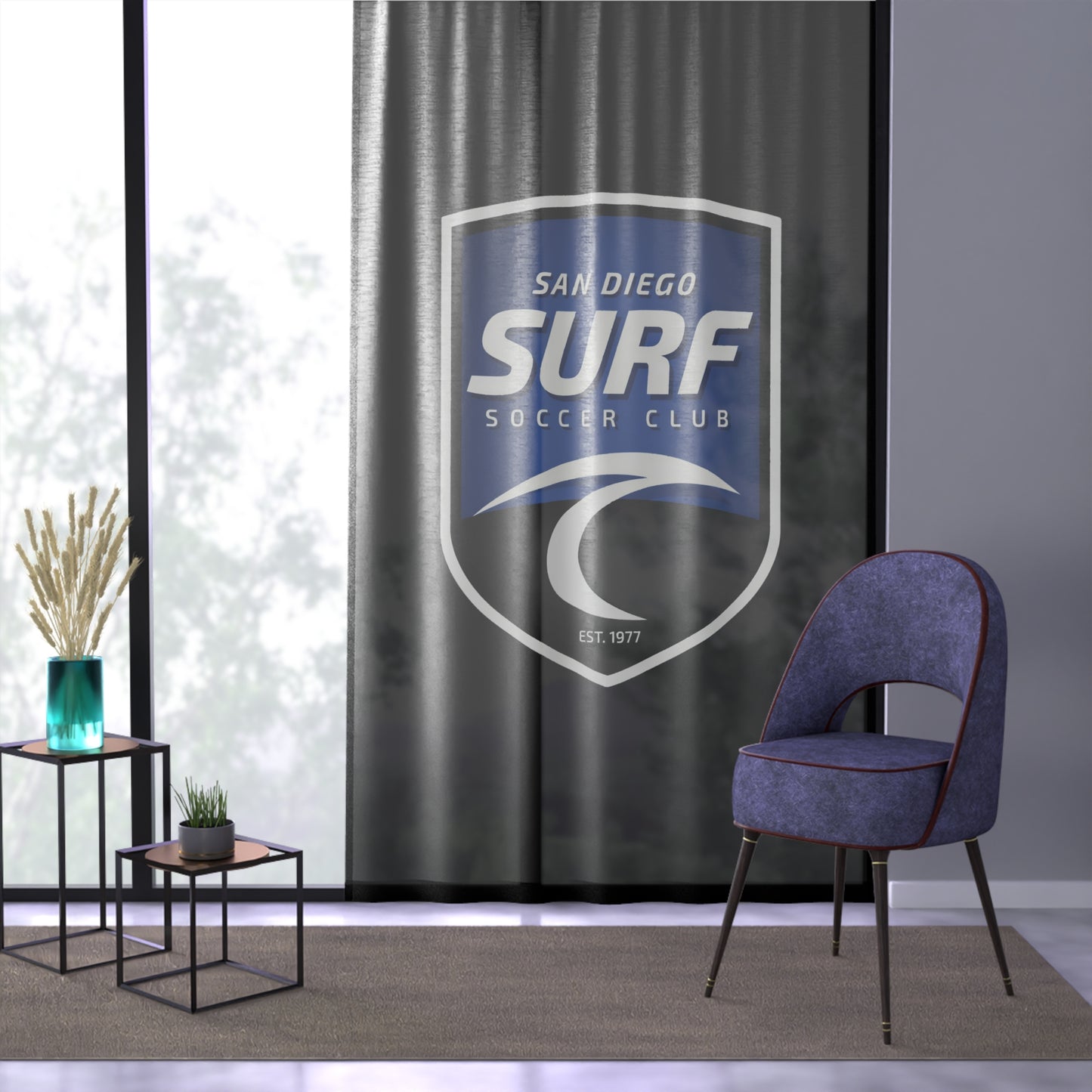 Window Curtain San Diego Surf Soccer