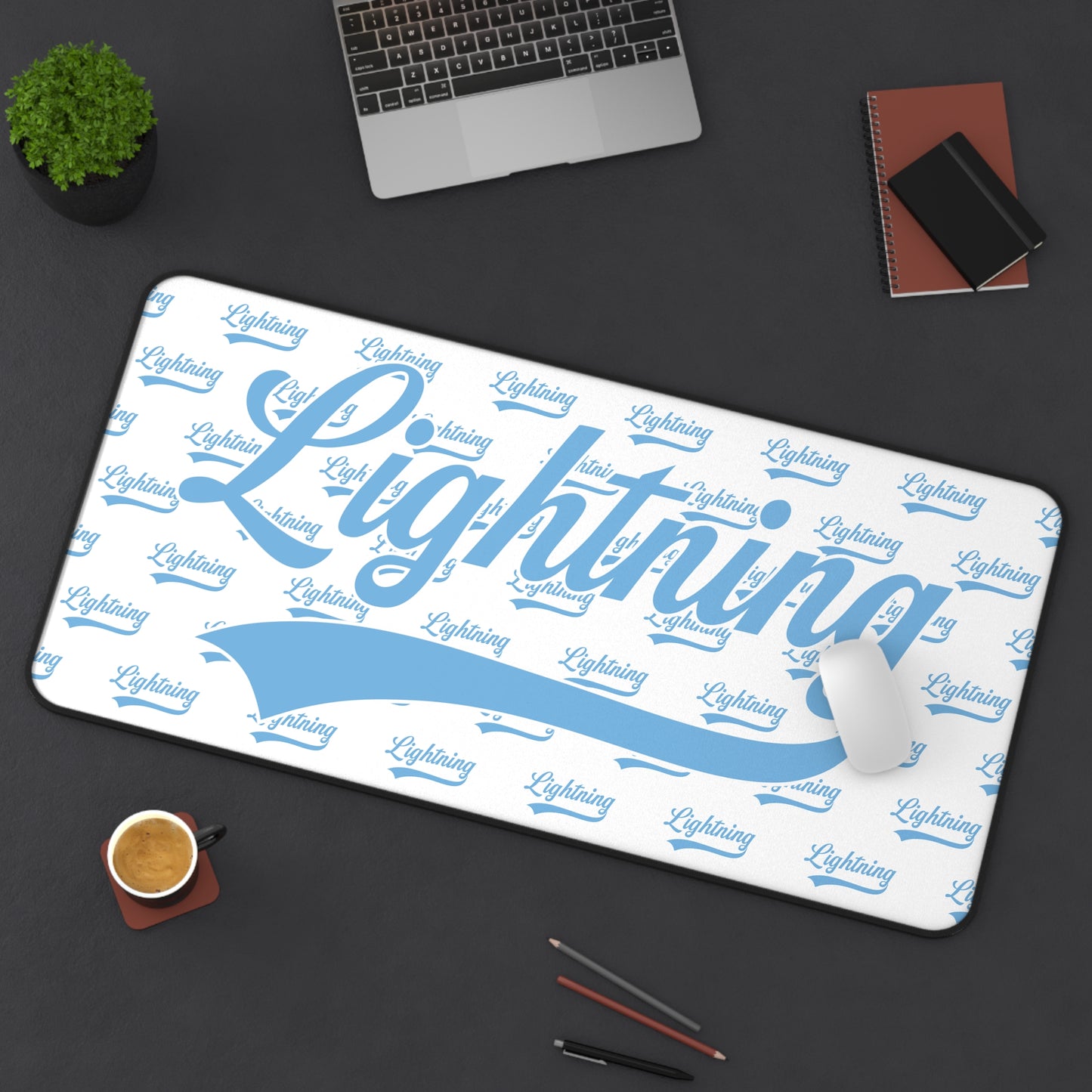 Desk Mat Lightning Baseball