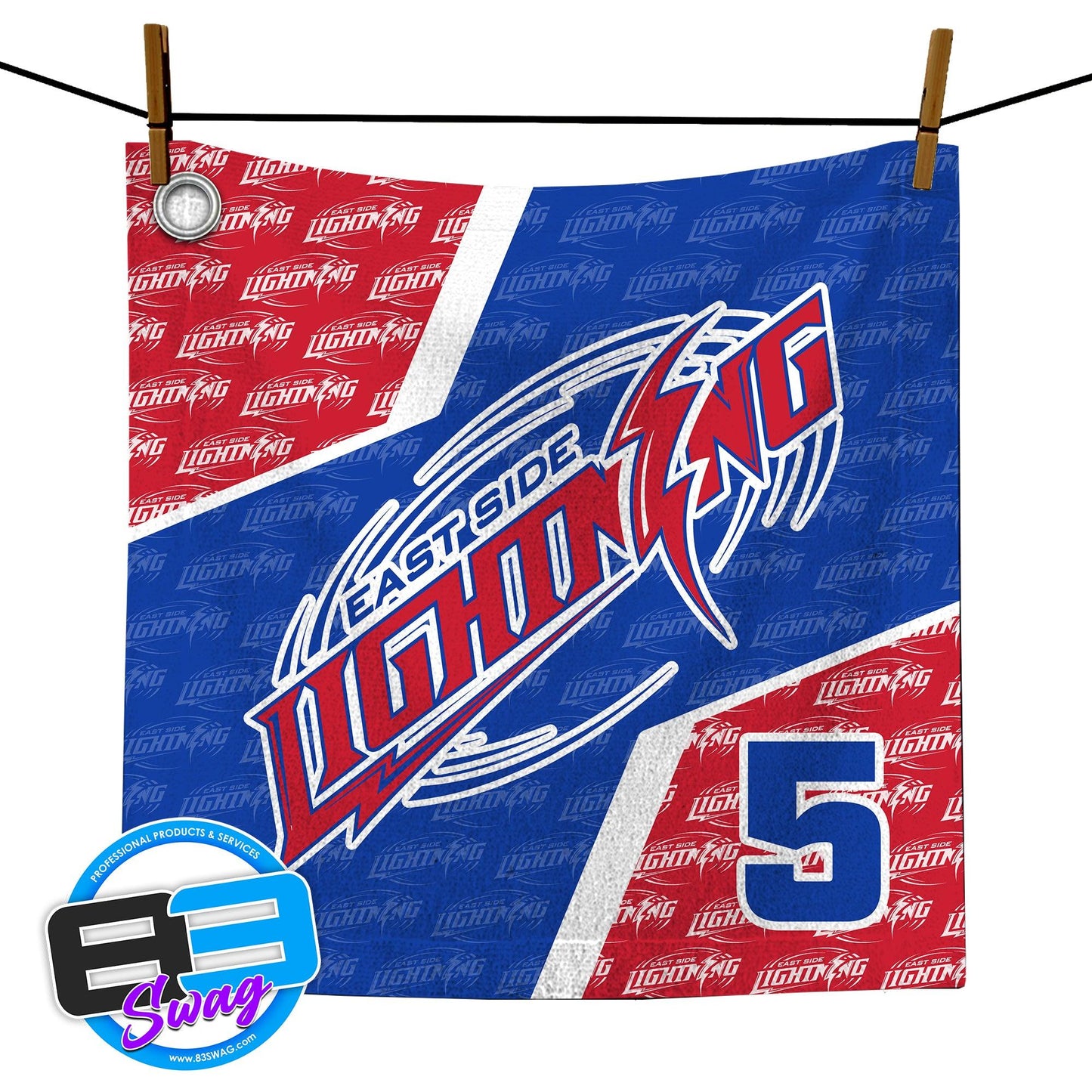14"x14" Rally Towel - East Side Lightning - 83Swag