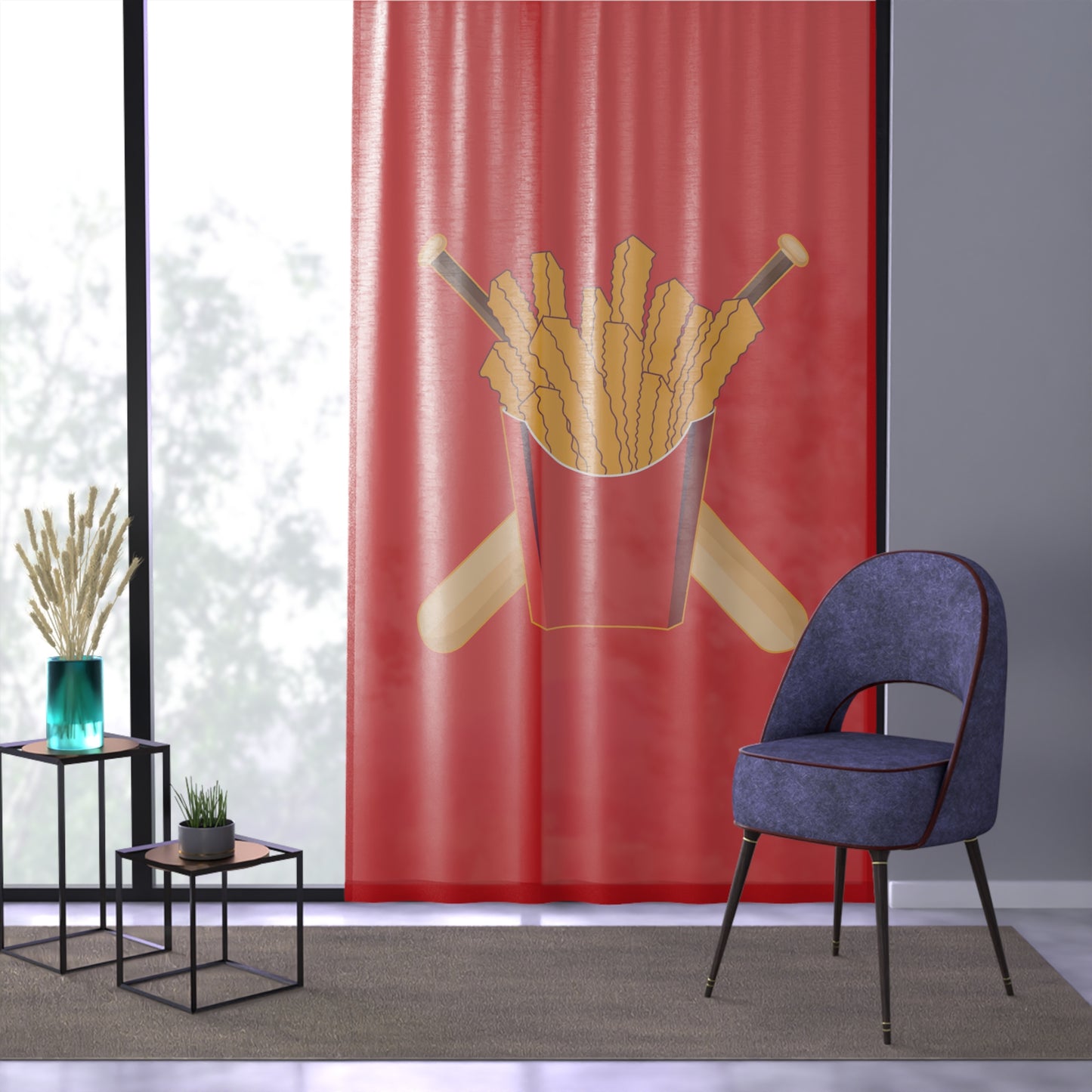Window Curtain Team Rally Fries