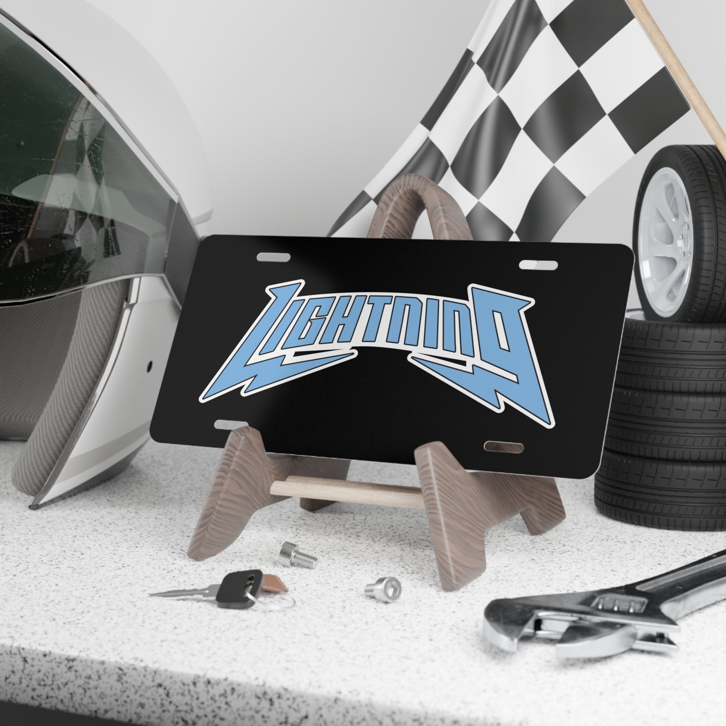 Vanity Plate Lightning Baseball