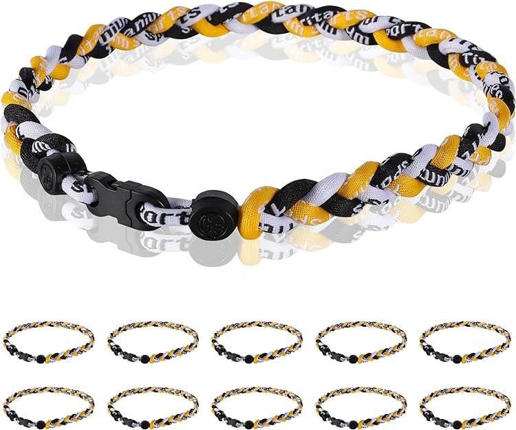 18" Braided Tornado Rope Design Necklace (12 Pack) - Multiple Color Options - 83Swag