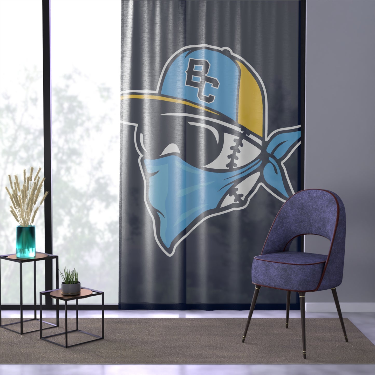 Window Curtain Bold City Bandits Baseball