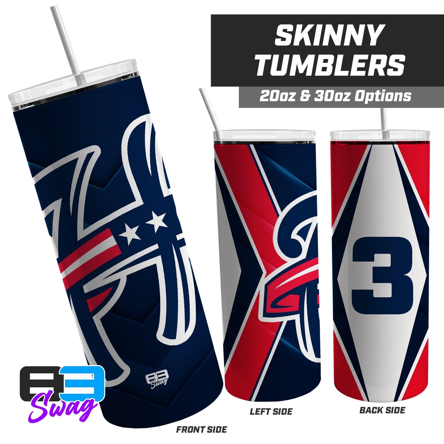 20oz & 30oz Skinny Tumbler - Hooten Hitters - 83Swag