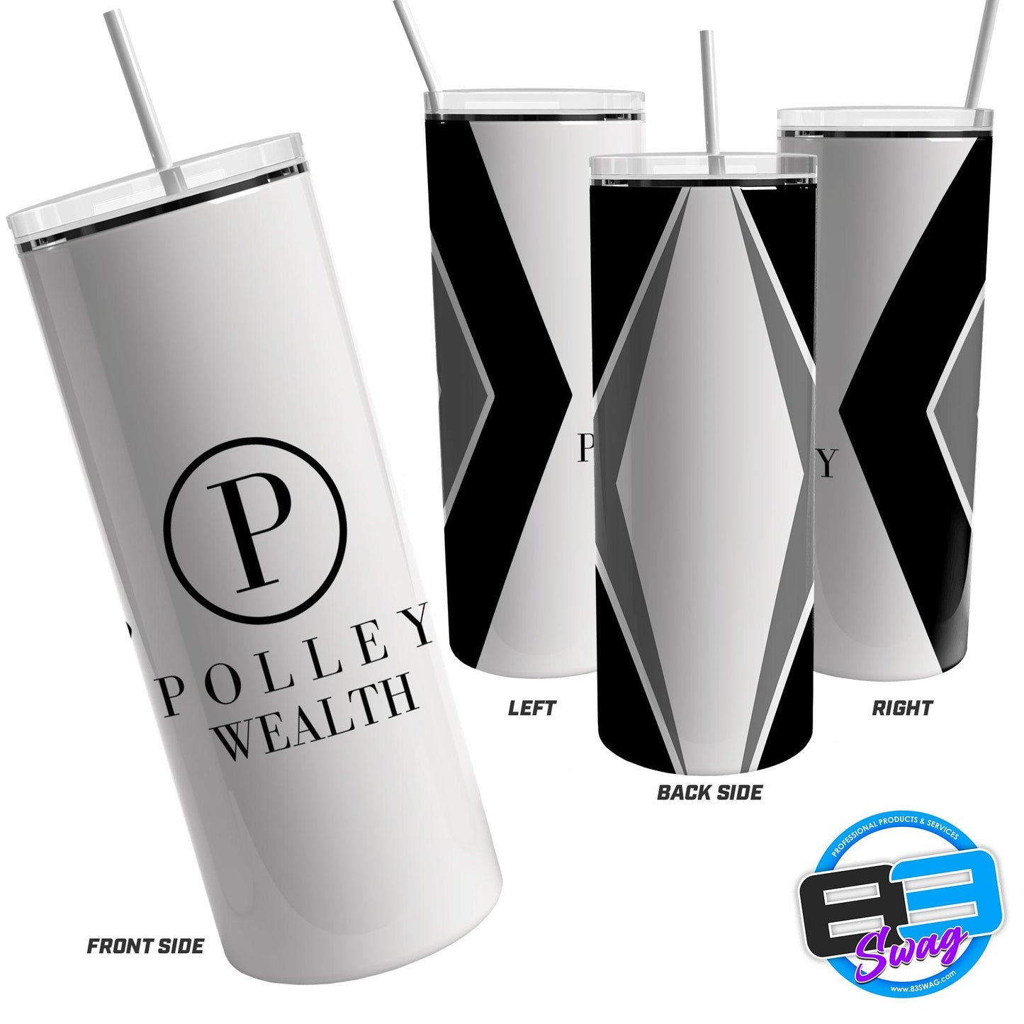 20oz & 30oz Skinny Tumbler - Polley Wealth Management - 83Swag