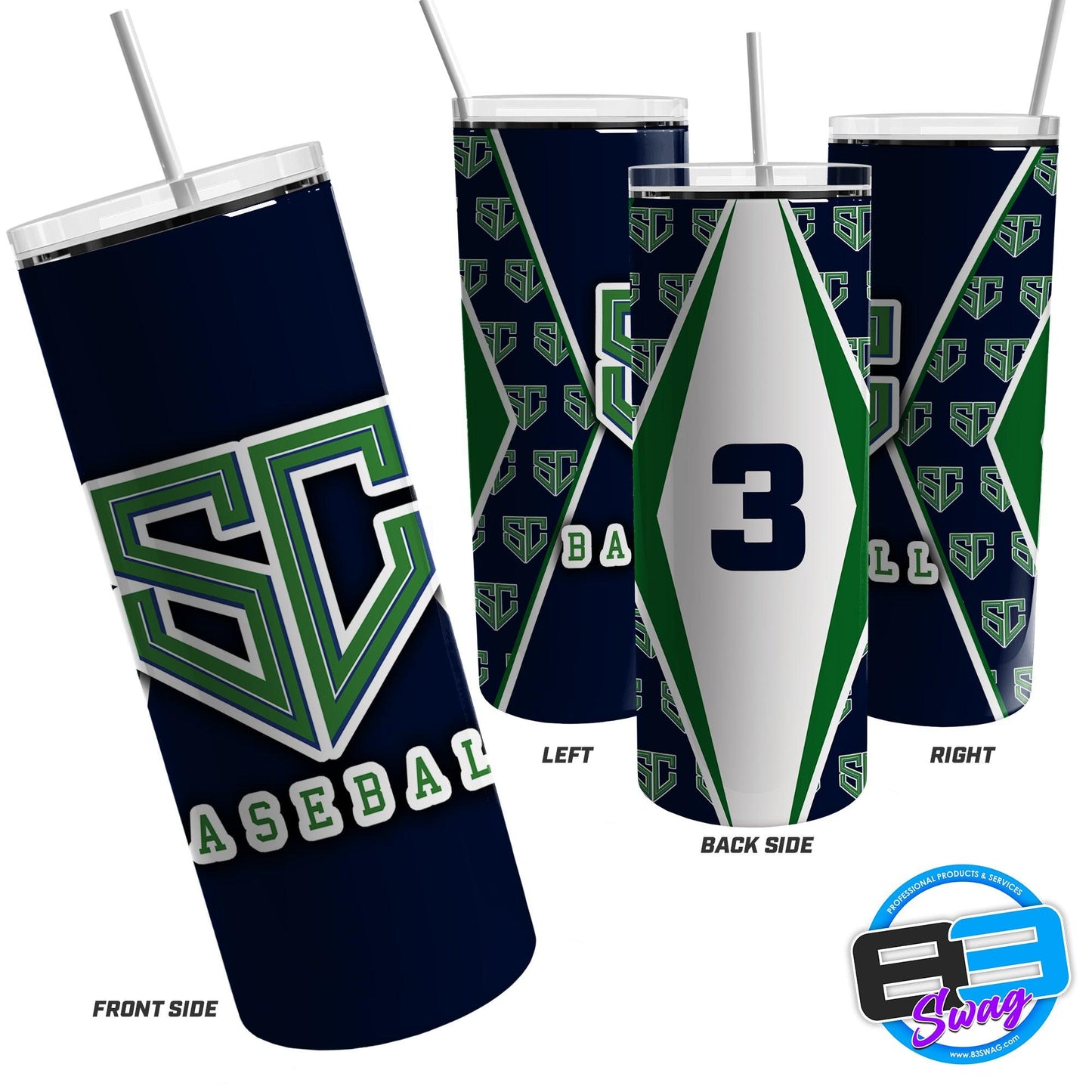 20oz & 30oz Skinny Tumbler - South Carolina State Champs - 83Swag