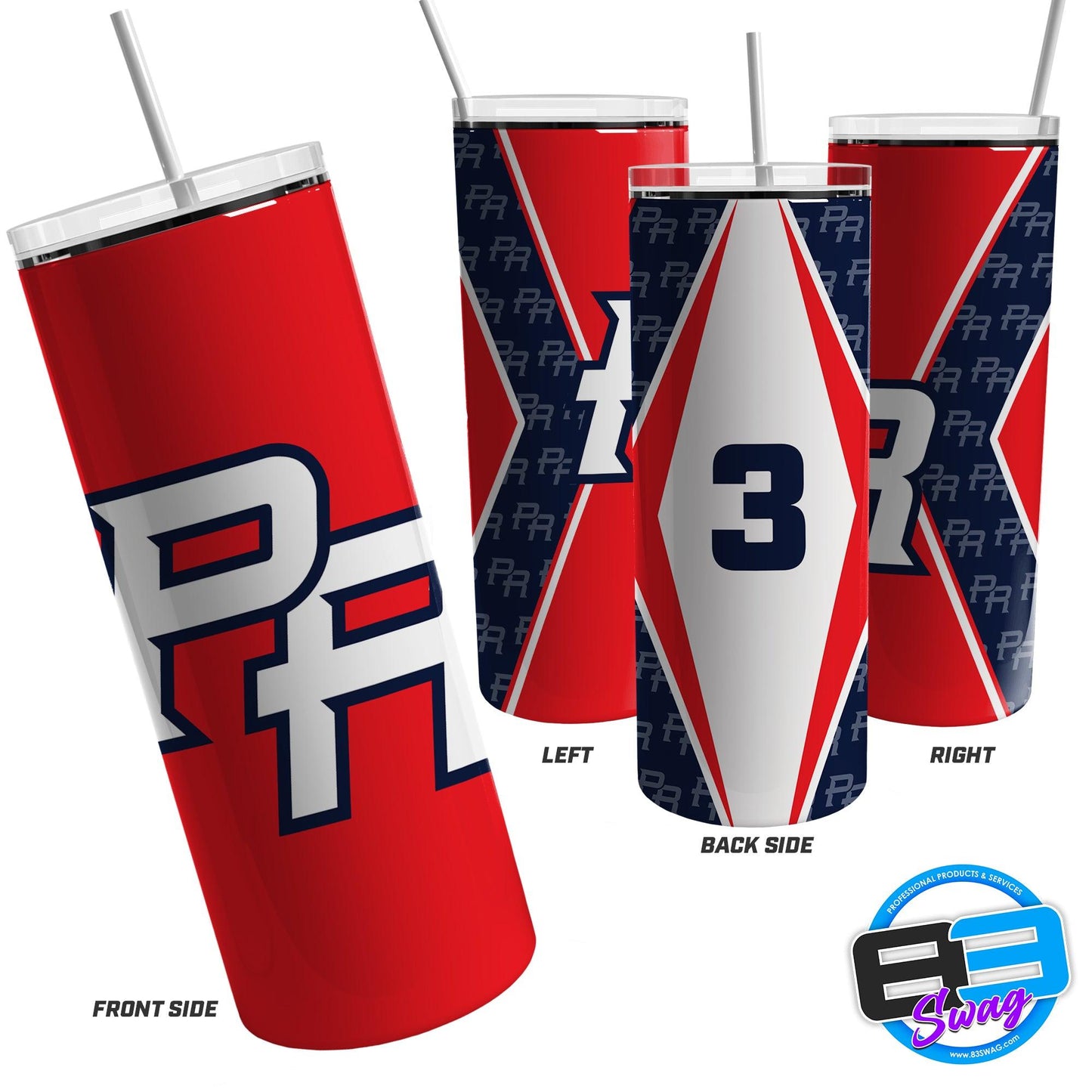 20oz or 30oz Skinny Tumbler - Pike Road Baseball - 83Swag