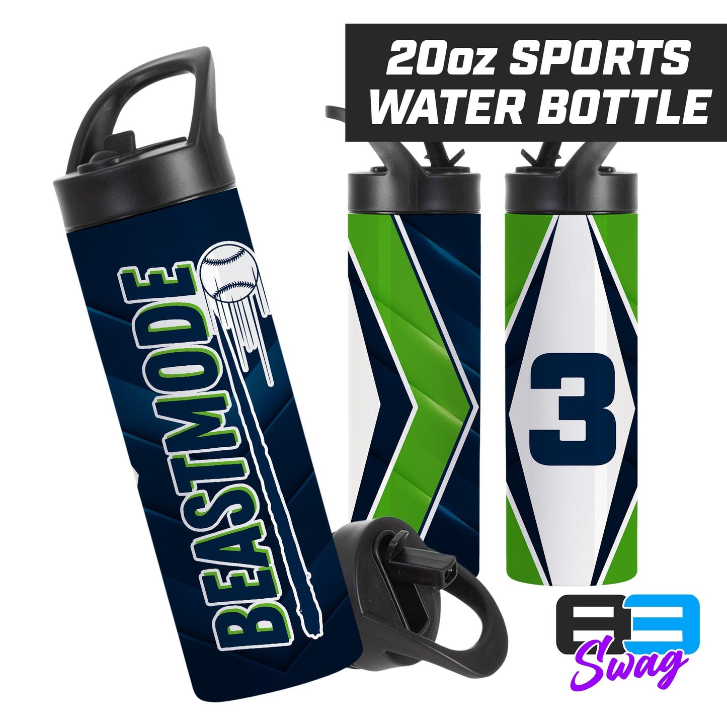 20oz Sports Tumbler - Arkansas Beastmode Baseball - 83Swag