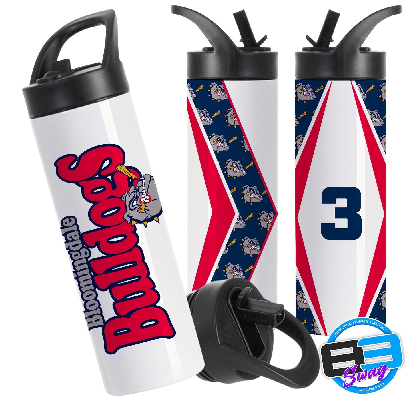 20oz Sports Tumbler - Bloomingdale Bulldogs - 83Swag