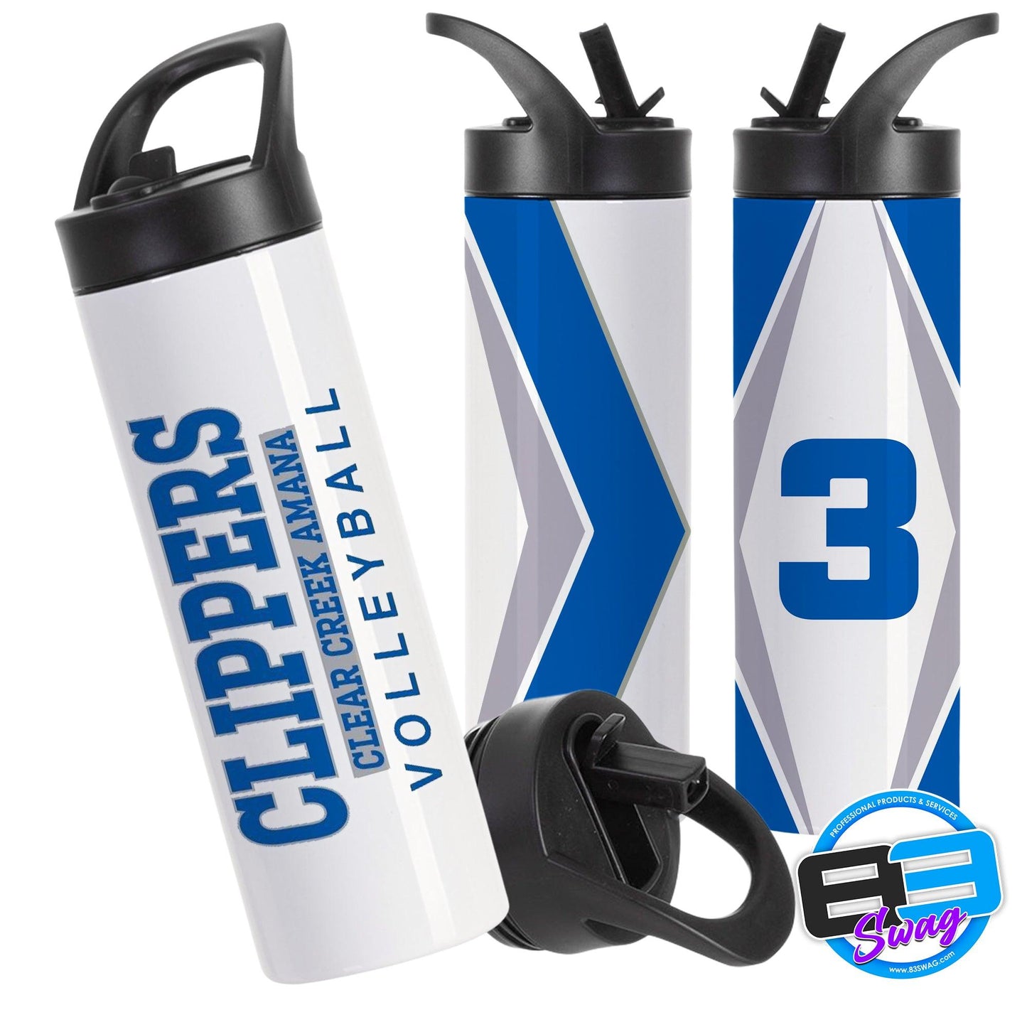 20oz Sports Tumbler - Clear Creek Amana Volleyball - 83Swag
