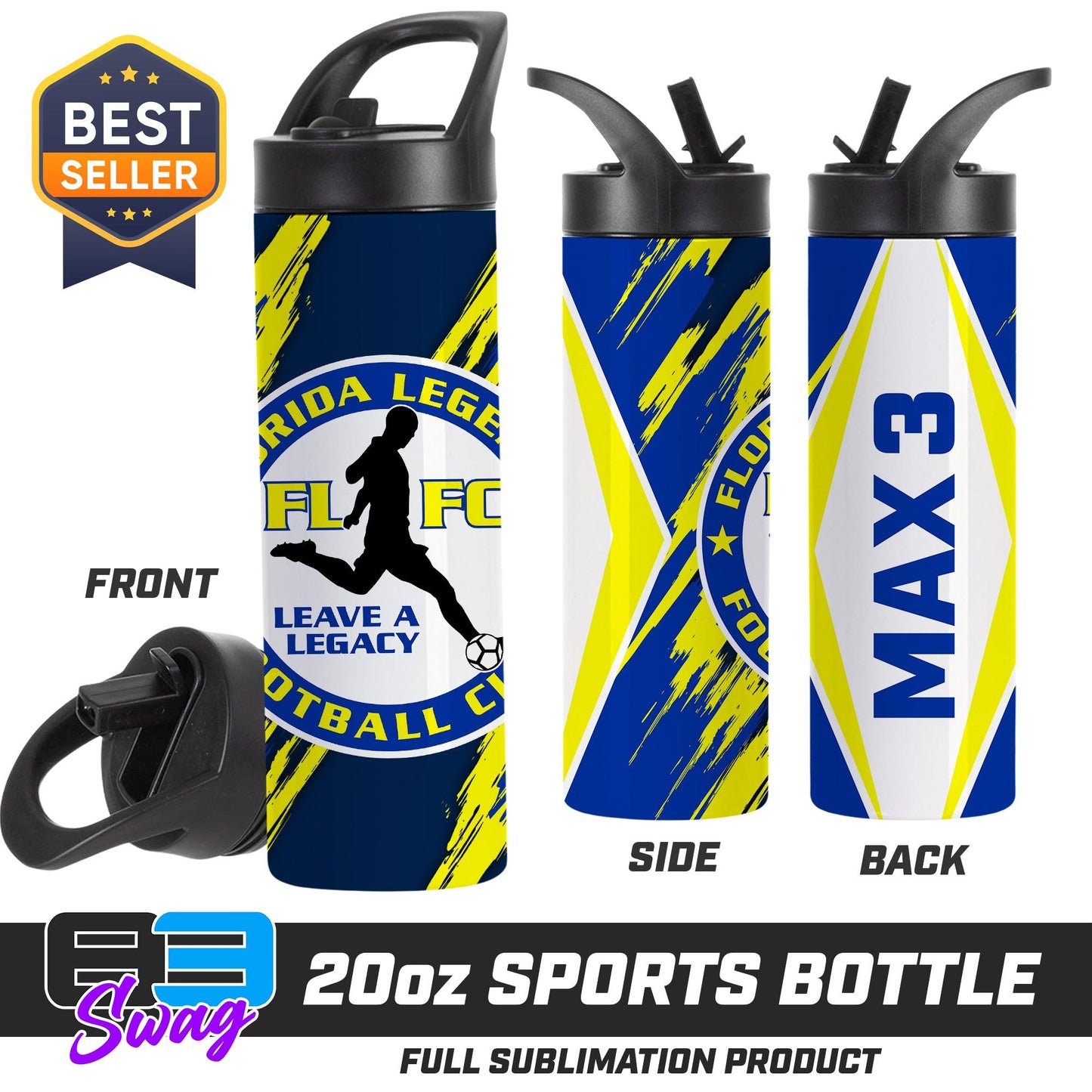 20oz Sports Tumbler - Florida Legends FC - 83Swag