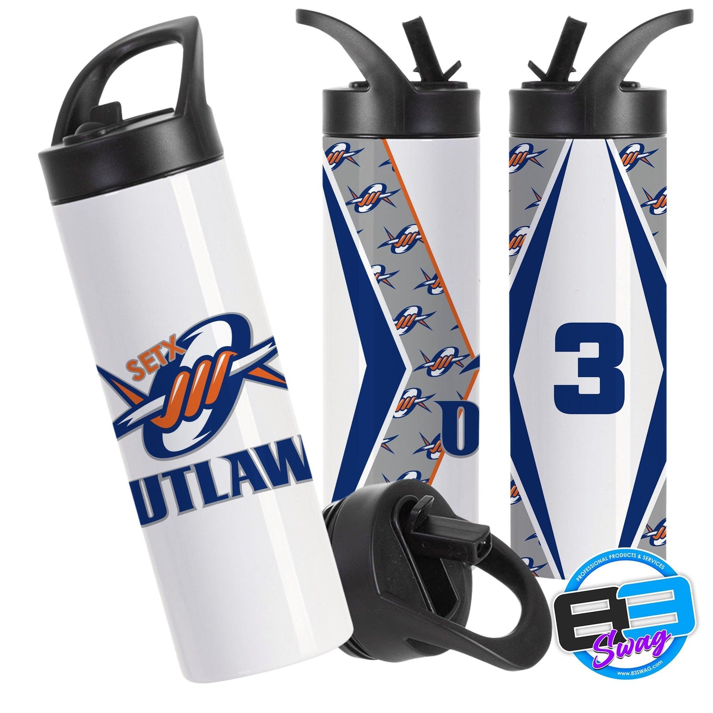 20oz Sports Tumbler - SETX Outlaws - 83Swag