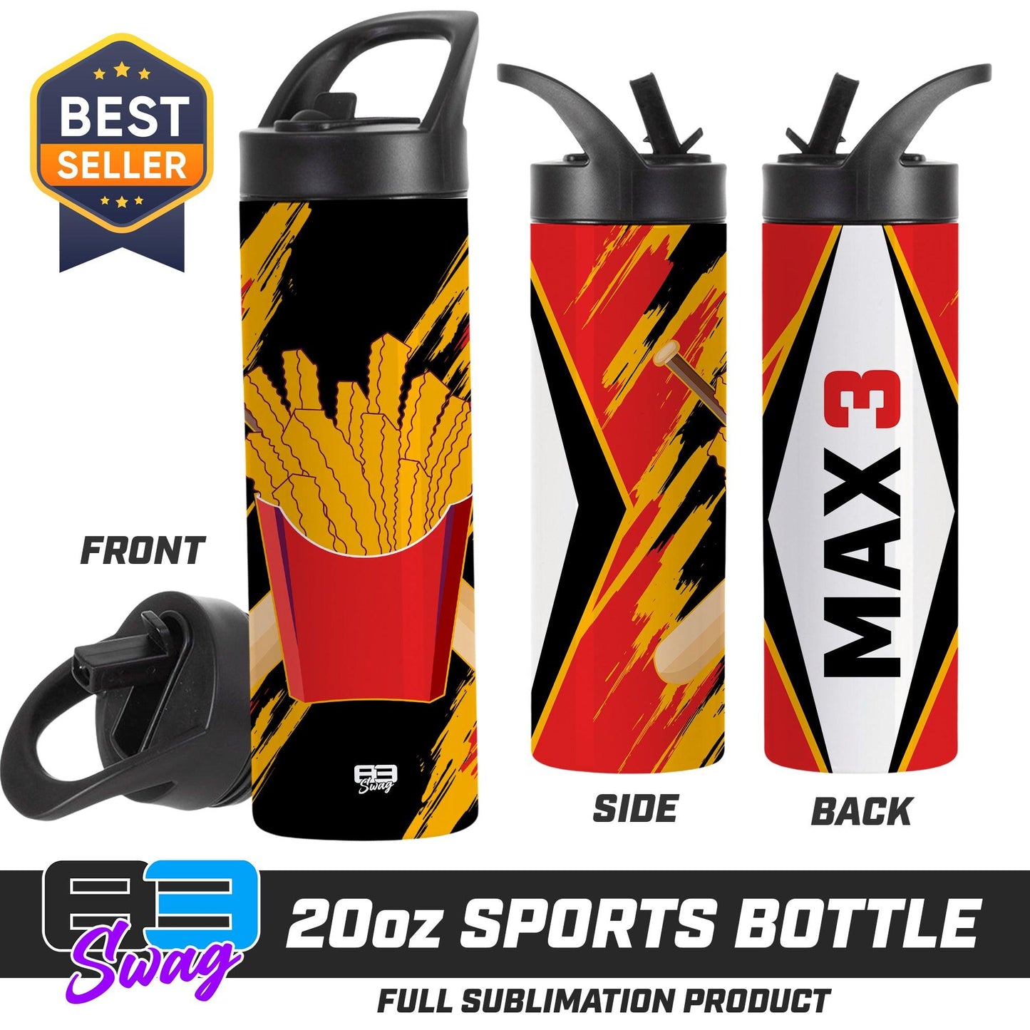 20oz Sports Tumbler - Team Rally Fries Baseball - 83Swag