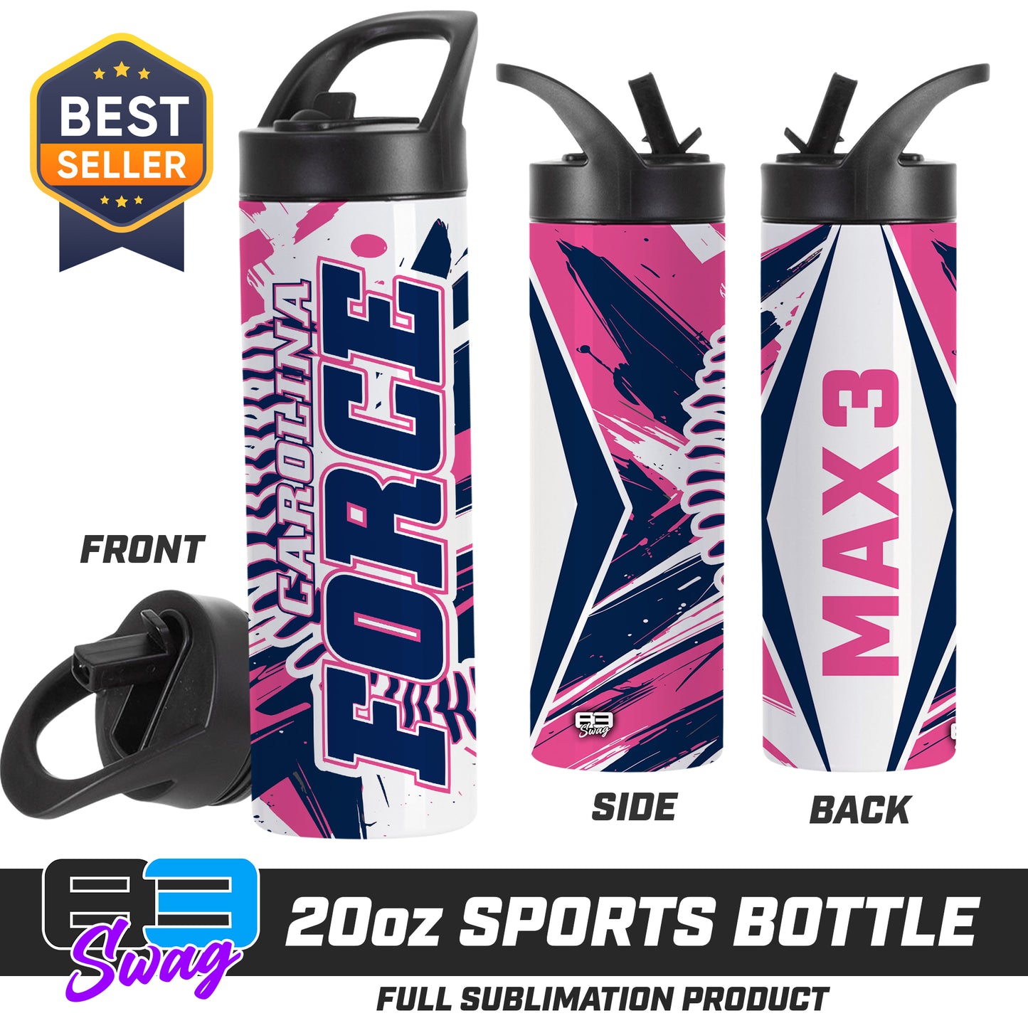 20oz Sports Tumbler - Carolina Force Softball