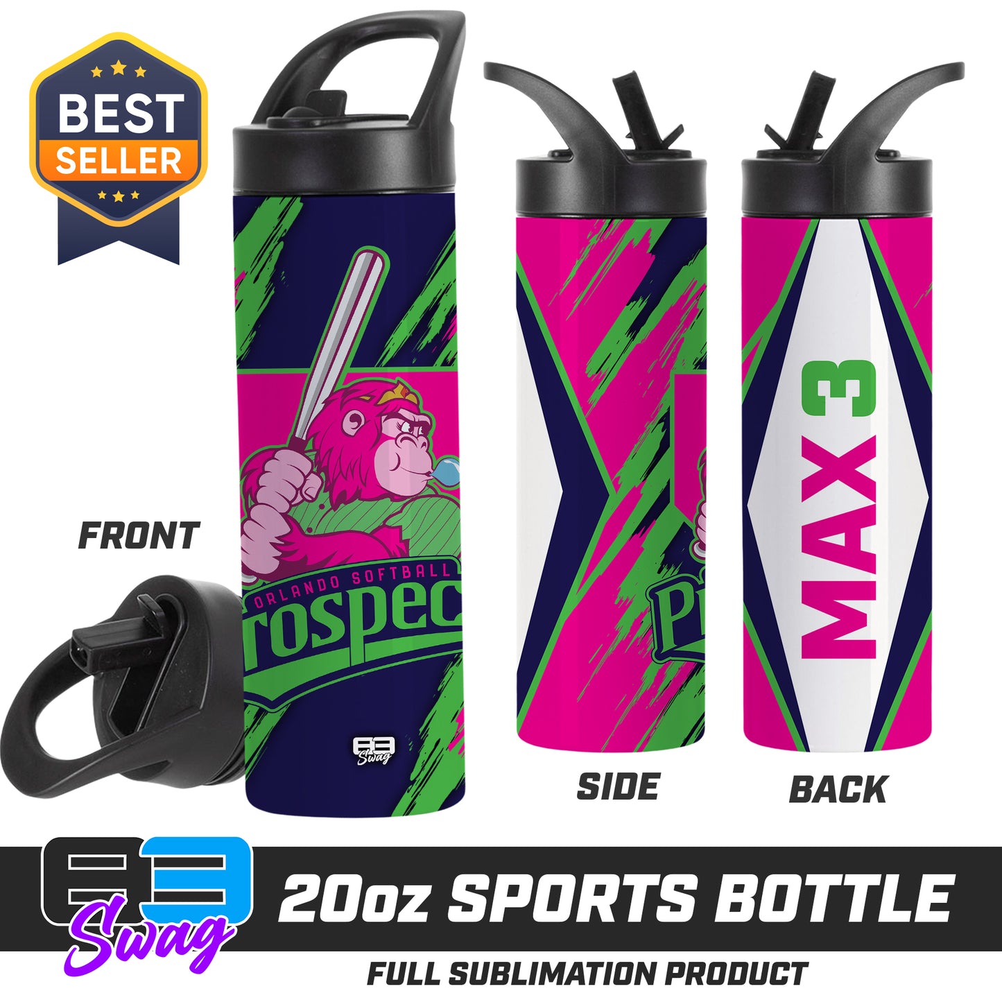 20oz Sports Tumbler - Orlando Gorilla Queens Softball