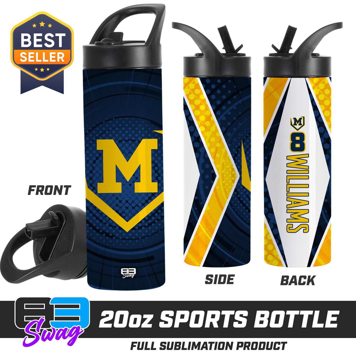 CUSTOM 20oz Sports Tumbler - Midland Bandits Baseball