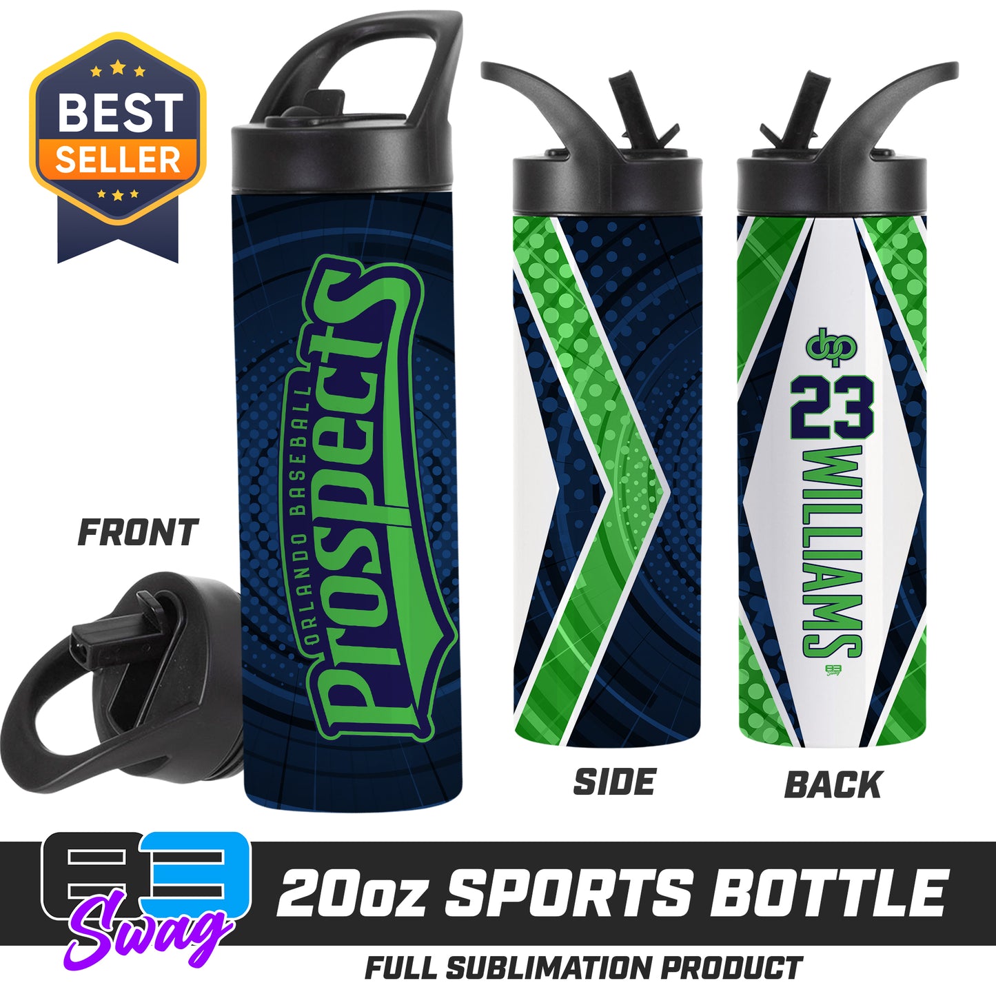 CUSTOM 20oz Sports Tumbler - Orlando Baseball Prospects - OBP