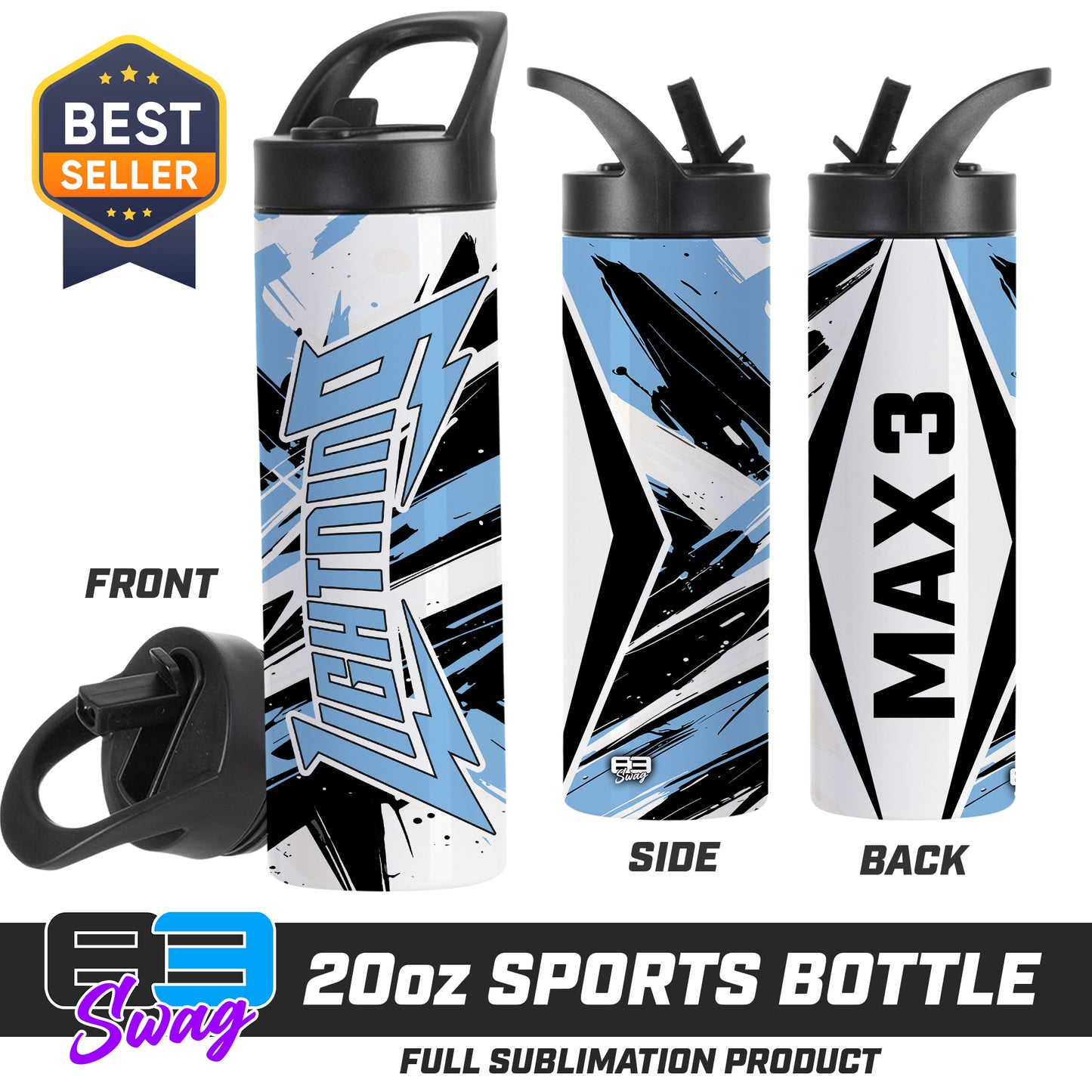 20oz Sports Tumbler - Lightning Baseball