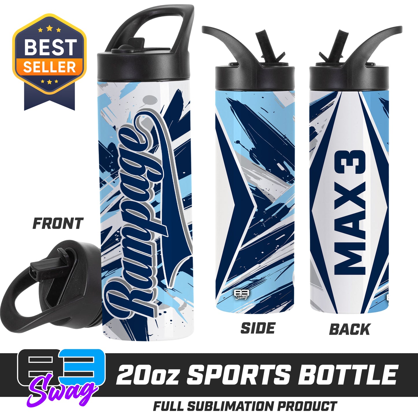 20oz Sports Tumbler - Mississippi Rampage 2030 Softball V.26
