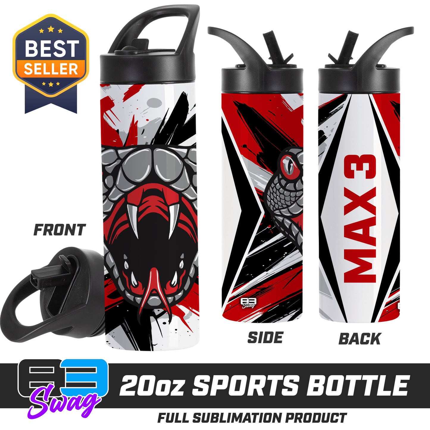 20oz Sports Tumbler - Black Creek Cottonmouths