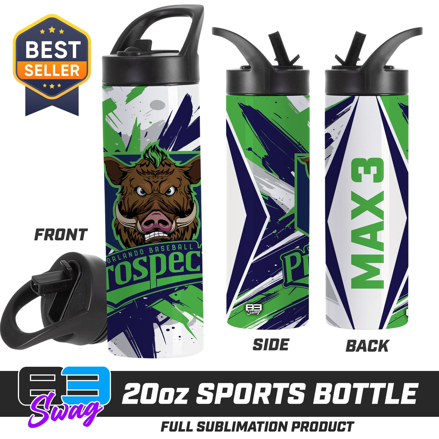 20oz Sports Tumbler - Orlando Baseball Prospects - War Hogs V.2016