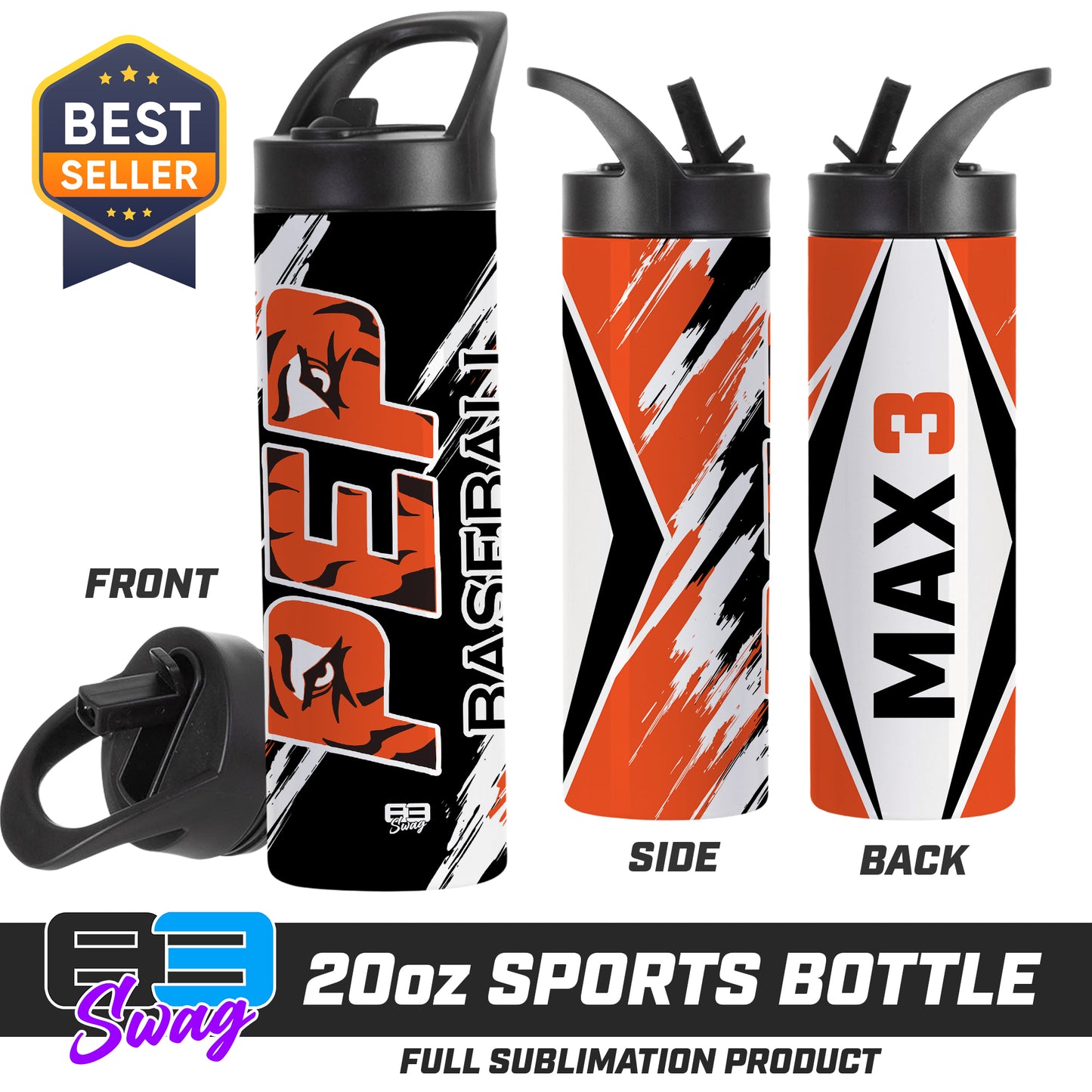 20oz Sports Tumbler - PEP Tigers Baseball