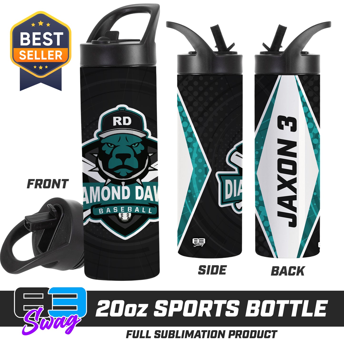 CUSTOM 20oz Sports Tumbler - Diamond Dawgs Baseball