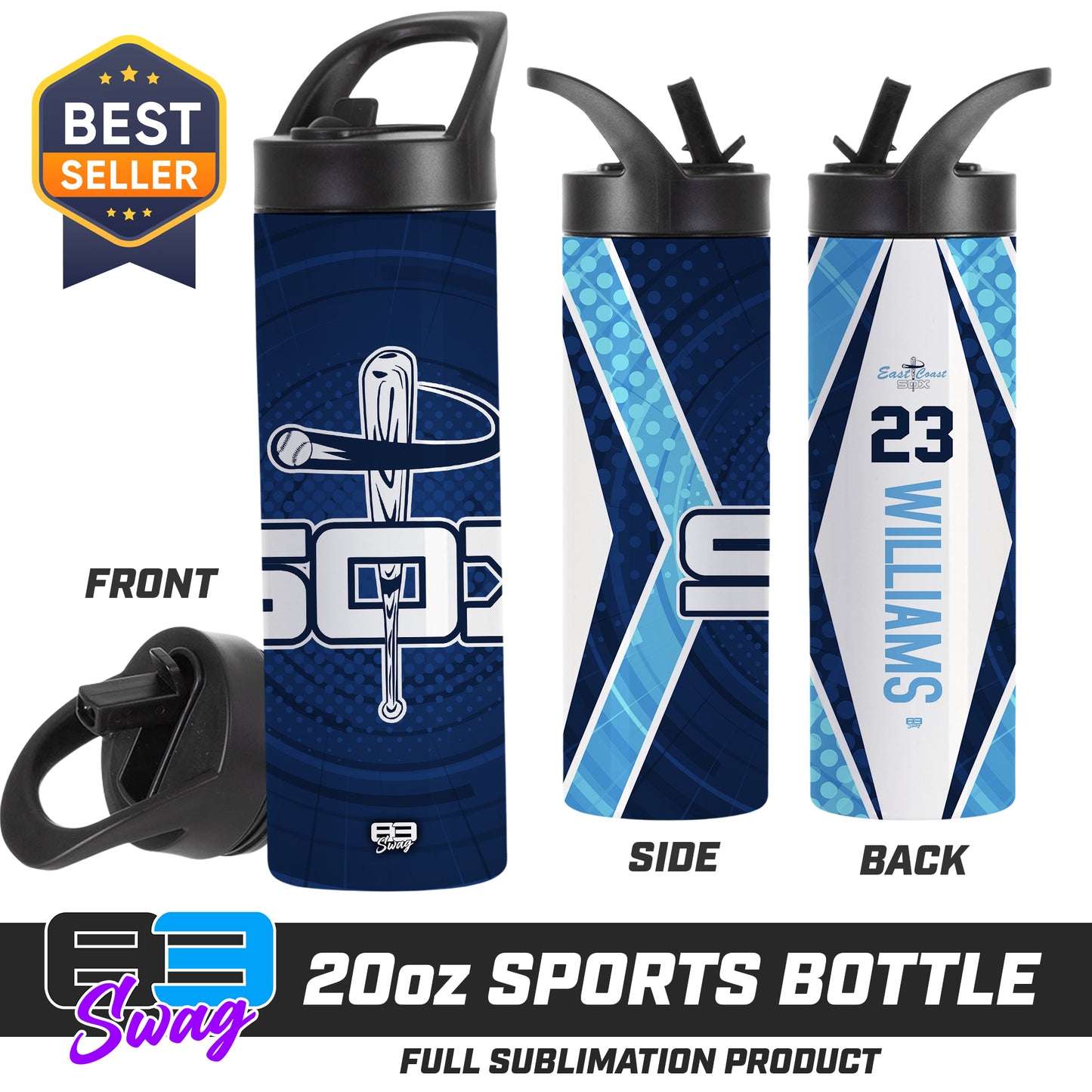 CUSTOM 20oz Sports Tumbler - East Coast Sox Baseball