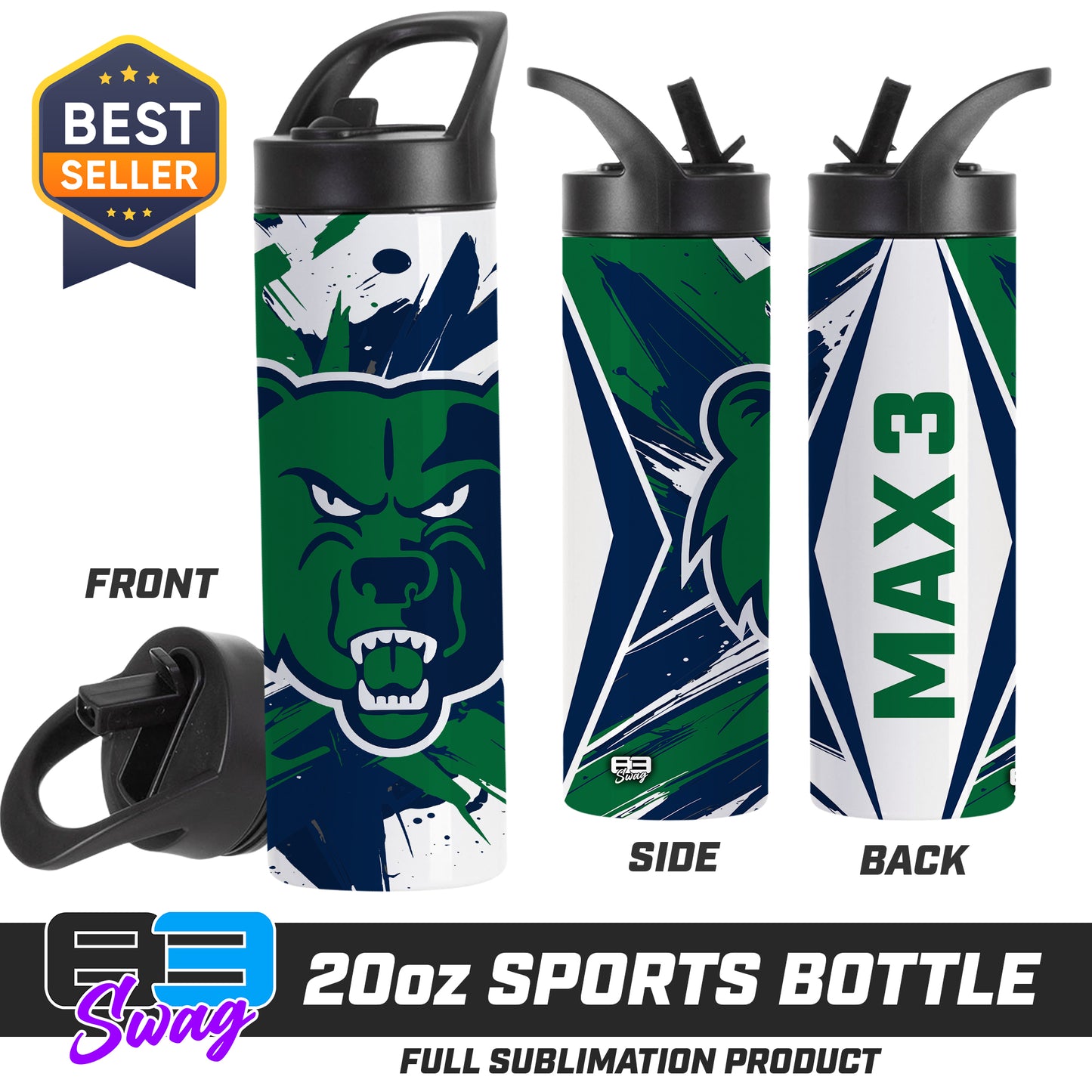 20oz Sports Tumbler - Creekview Grizzlies