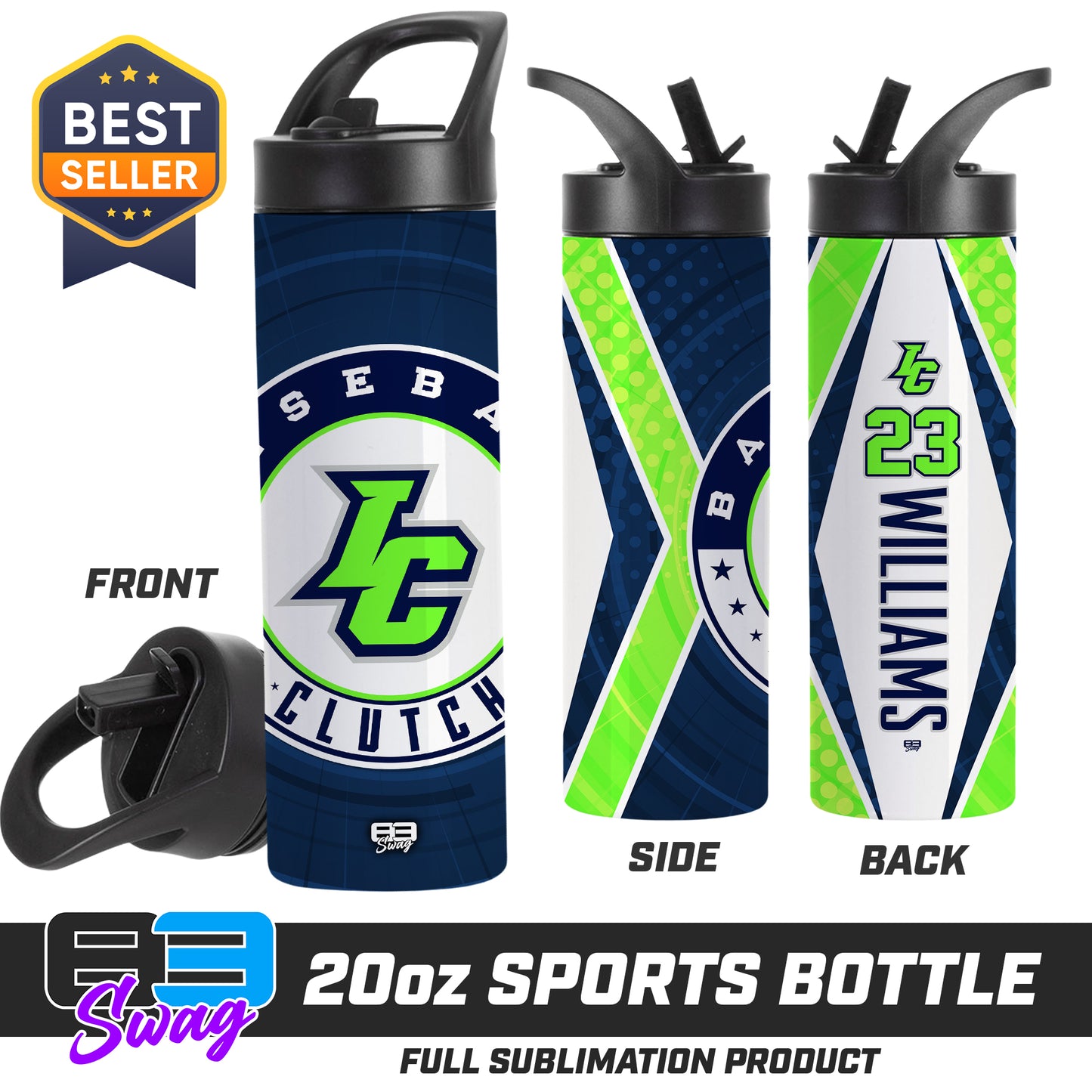 CUSTOM 20oz Sports Tumbler - Indy Clutch Baseball