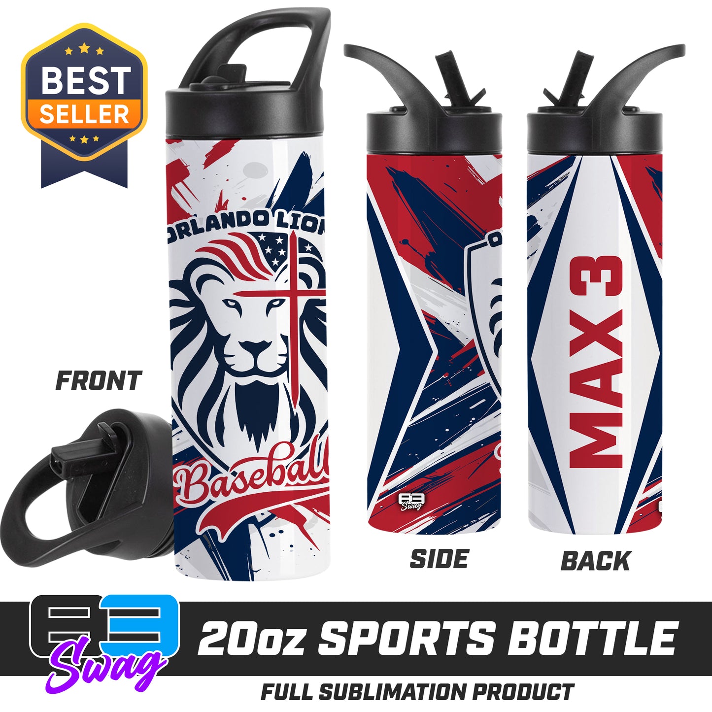 20oz Sports Tumbler - Orlando Lions Baseball