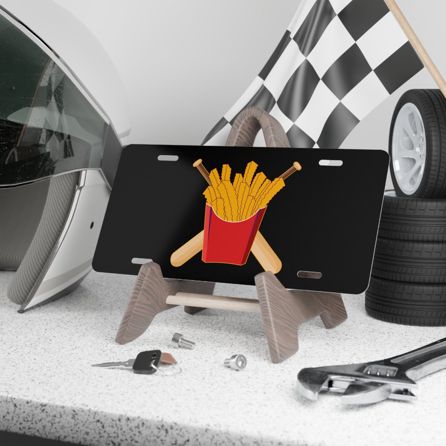 Vanity Plate Team Rally Fries