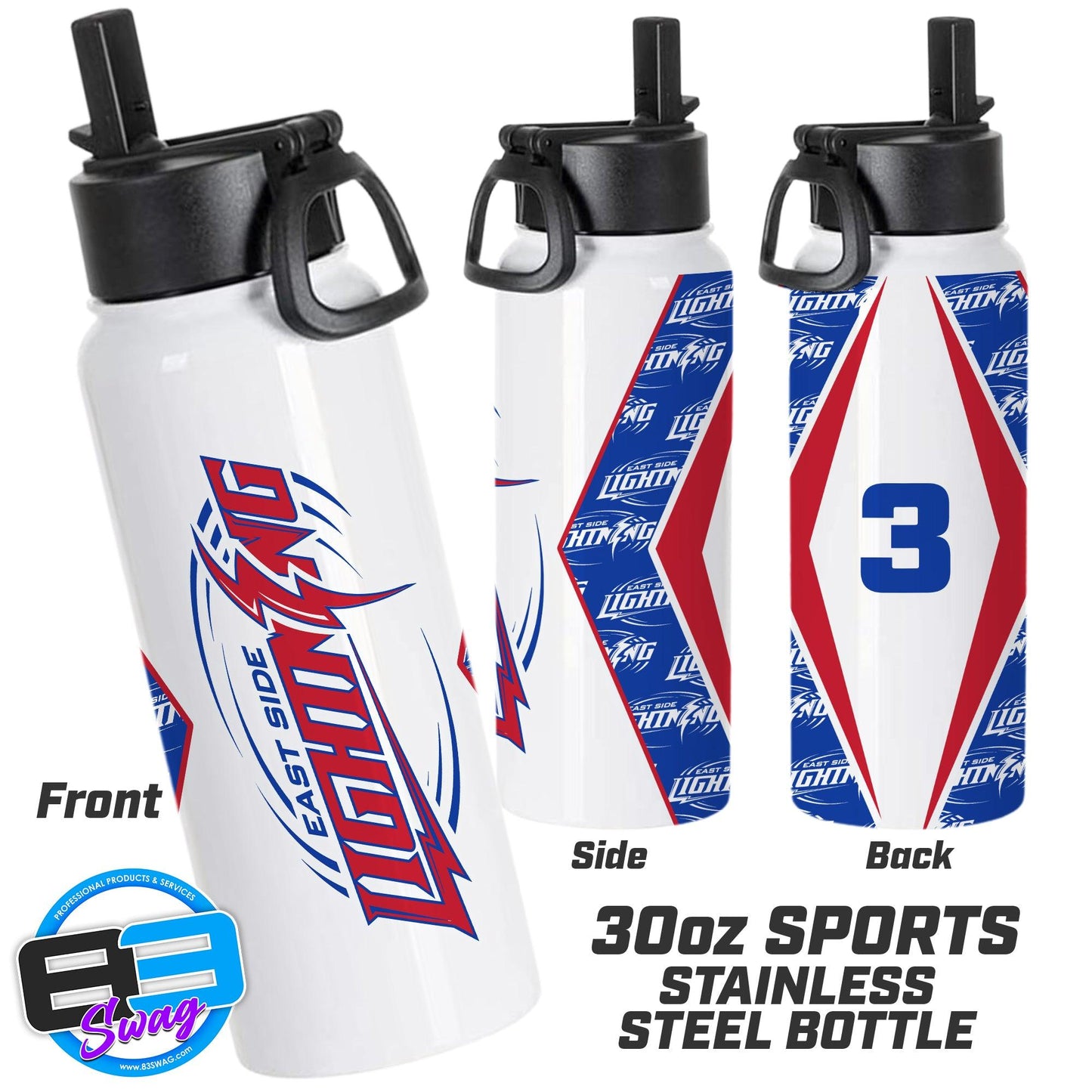 30oz Sports Tumbler - East Side Lightning - 83Swag