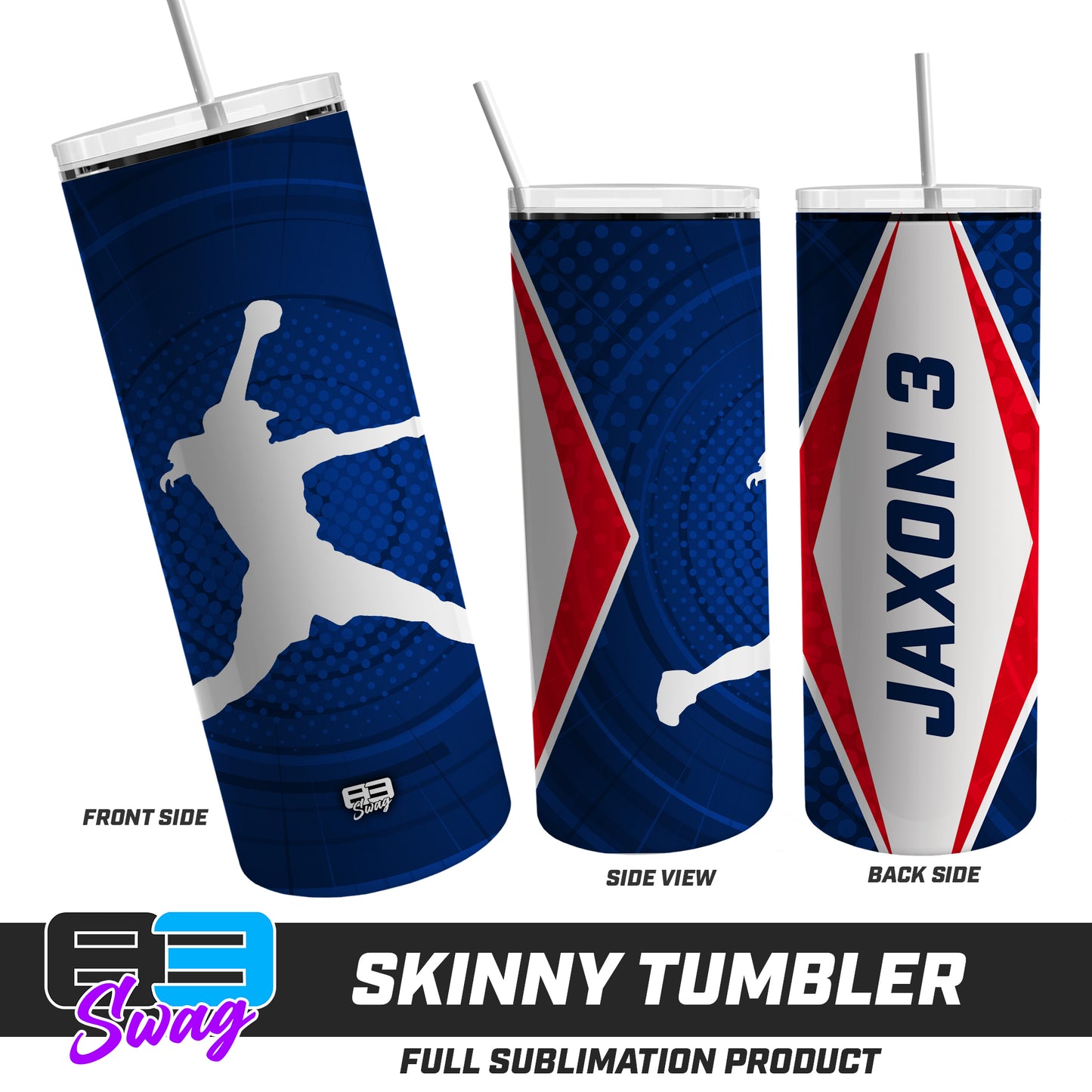 CUSTOM Skinny Metal Tumbler - KY Rockers Softball