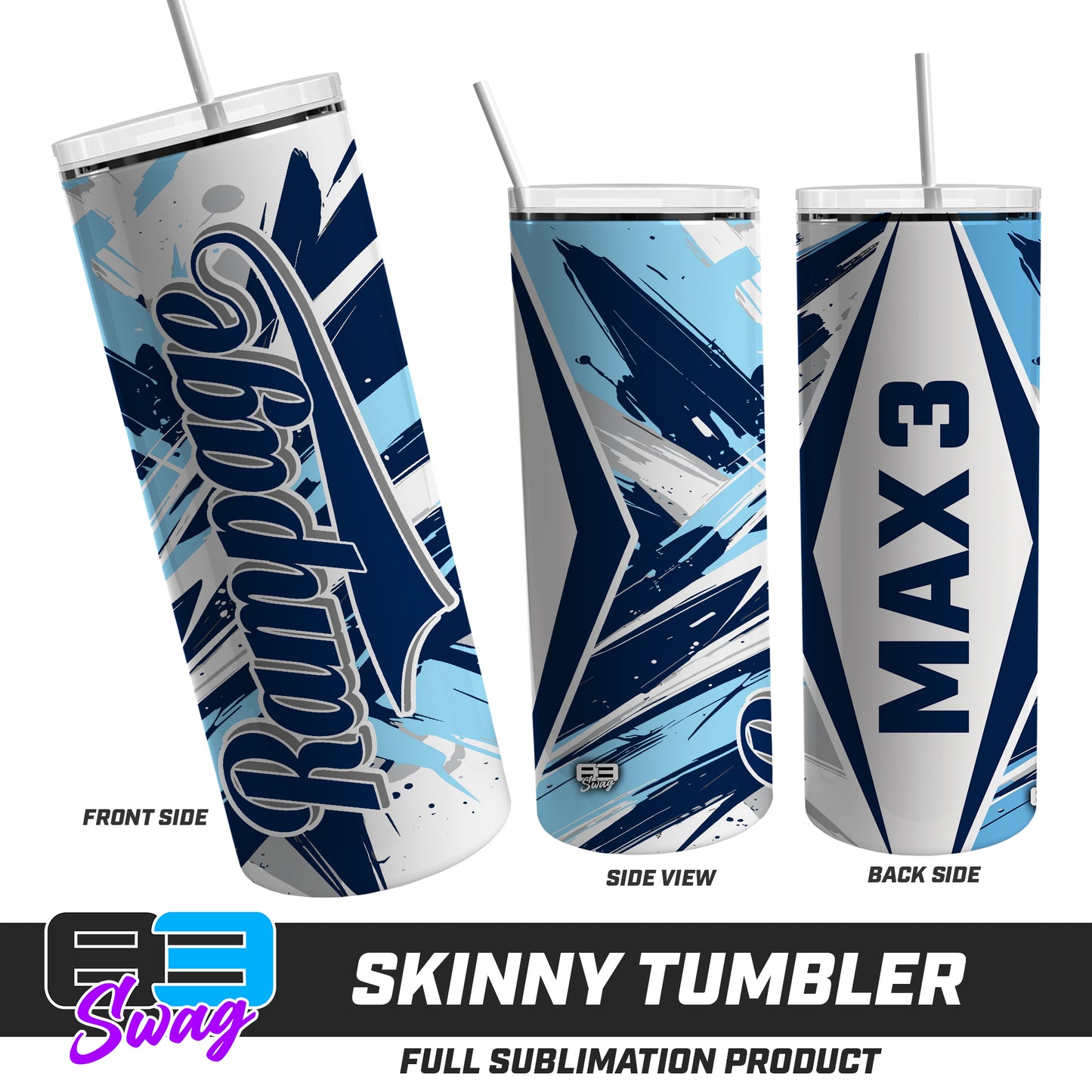 Skinny Metal Tumbler - Mississippi Rampage 2030 Softball V.26
