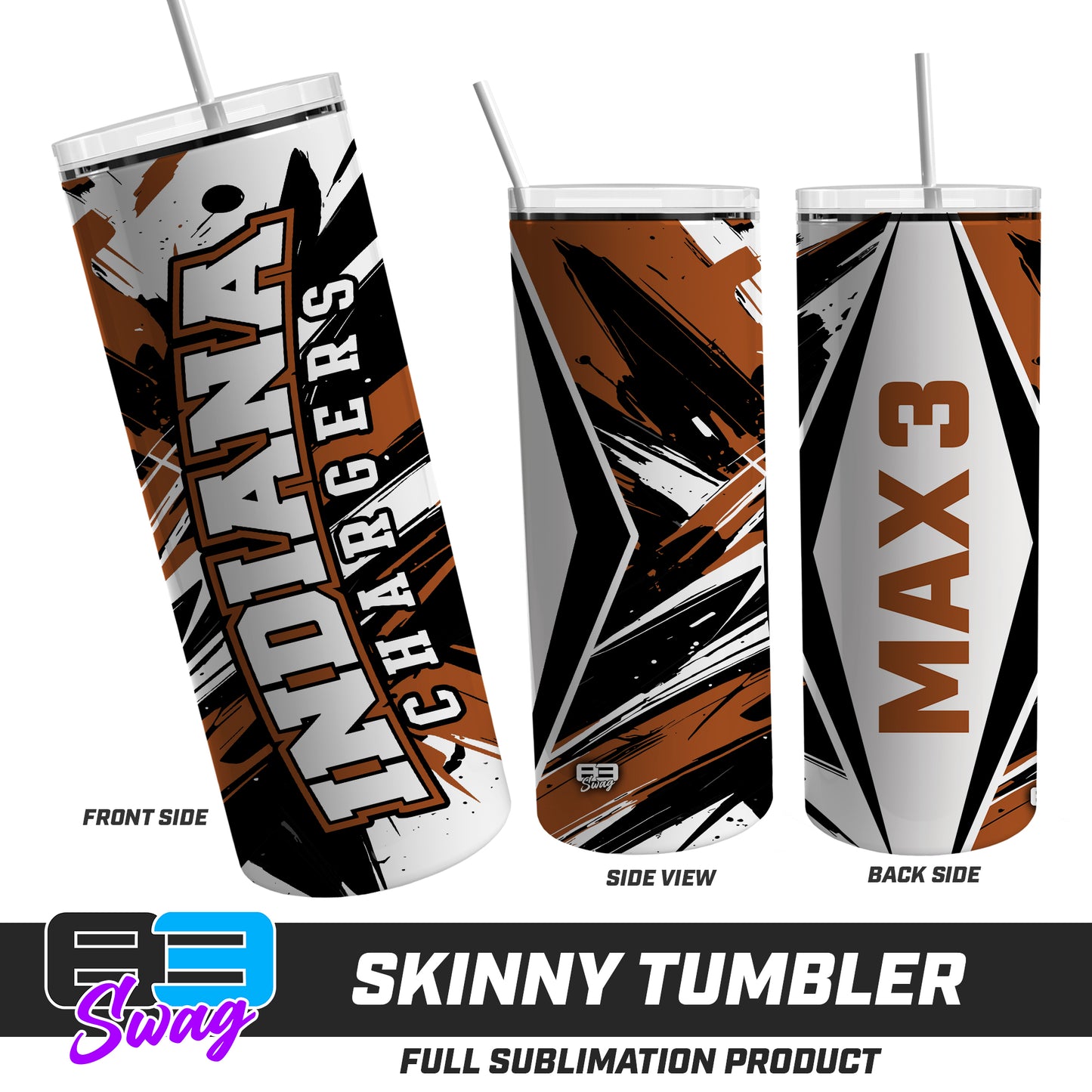Skinny Metal Tumbler - Indiana Chargers Baseball