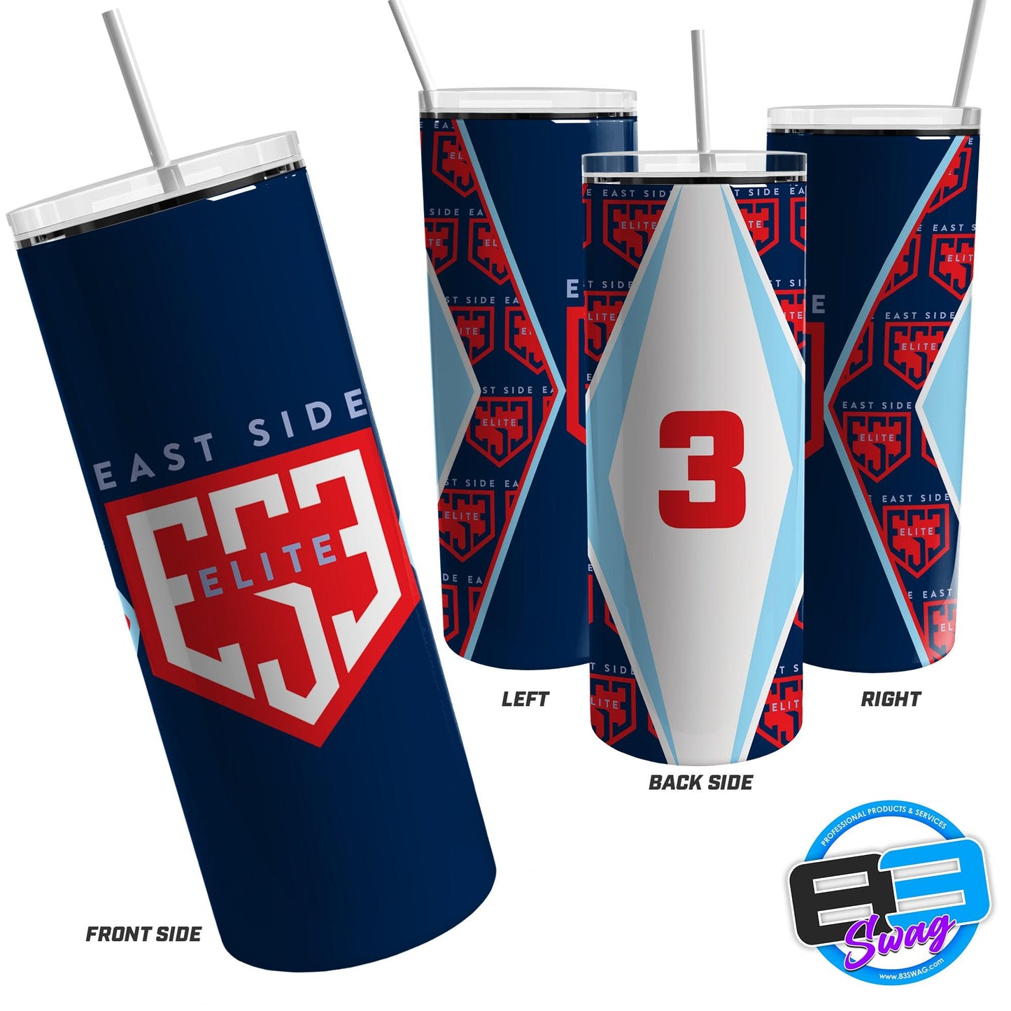 20oz & 30oz Skinny Tumbler - East Side Elite - 83Swag