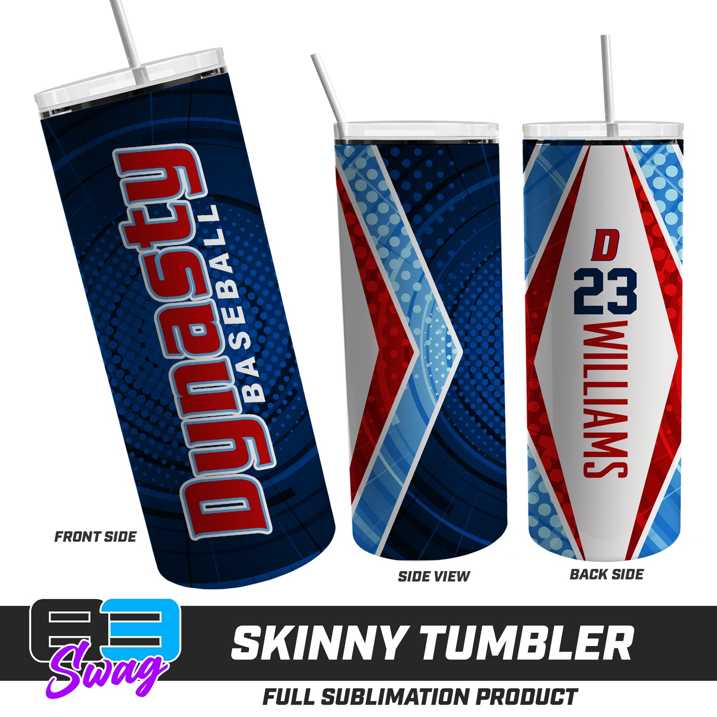 CUSTOM Skinny Metal Tumbler - North Florida Dynasty