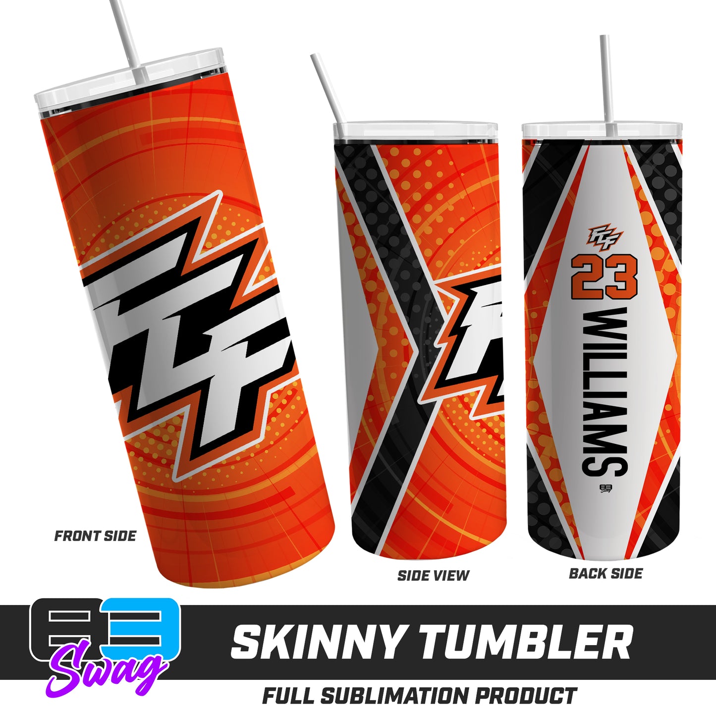 CUSTOM Skinny Metal Tumbler - FCF Flight Baseball