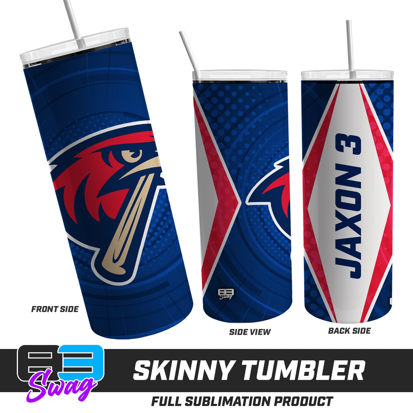 CUSTOM Skinny Metal Tumbler - MSA Redtails Baseball