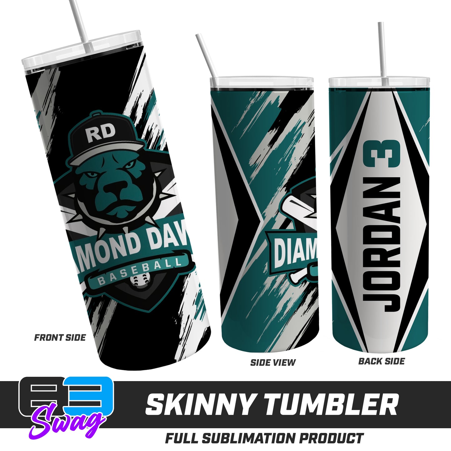 Skinny Metal Tumbler - Diamond Dawgs