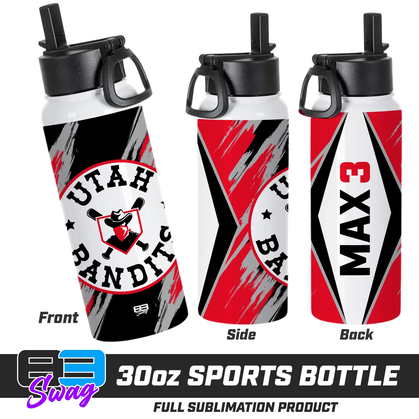 30oz Sports Tumbler - Utah Bandits Baseball
