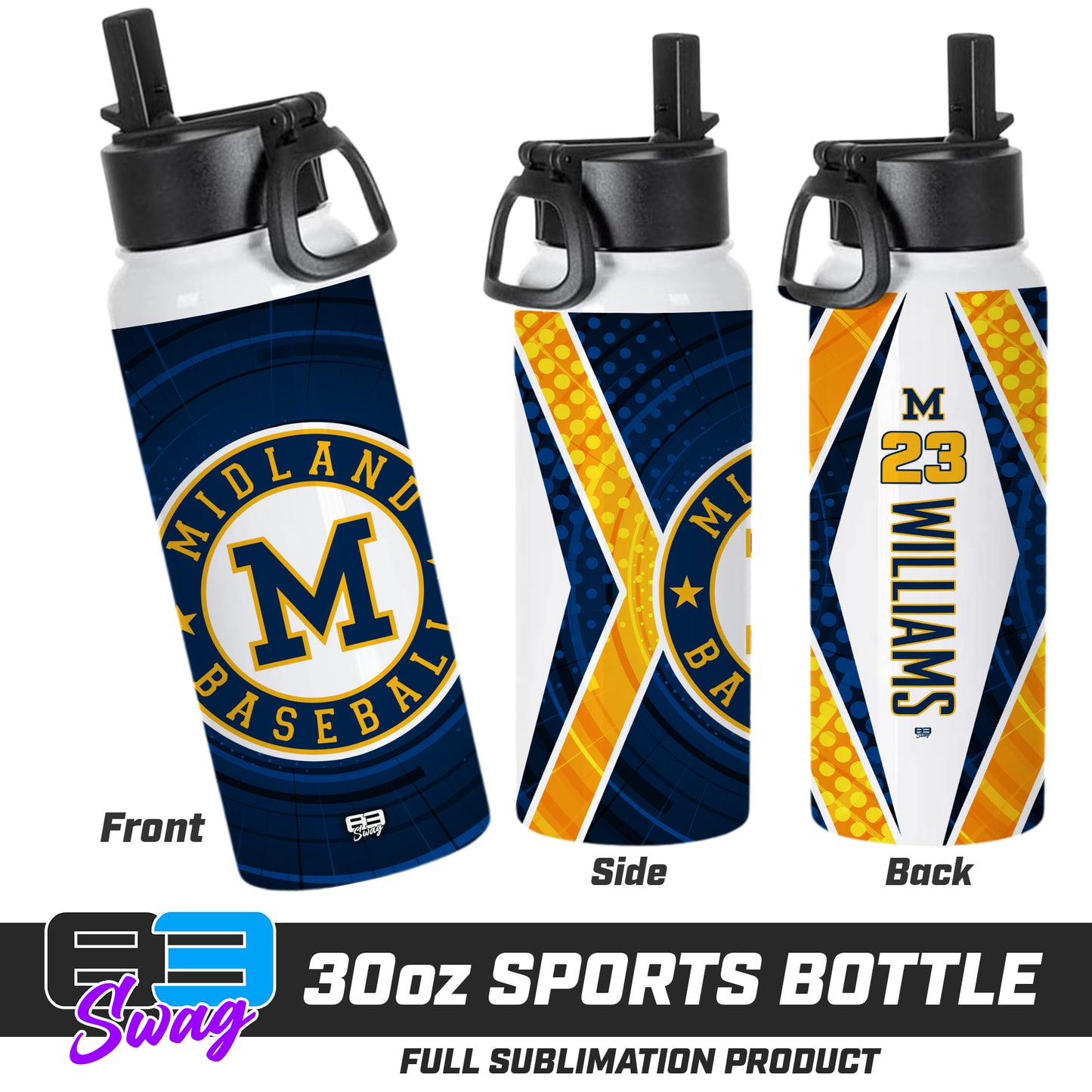CUSTOM 30oz Sports Tumbler - Midland Baseball
