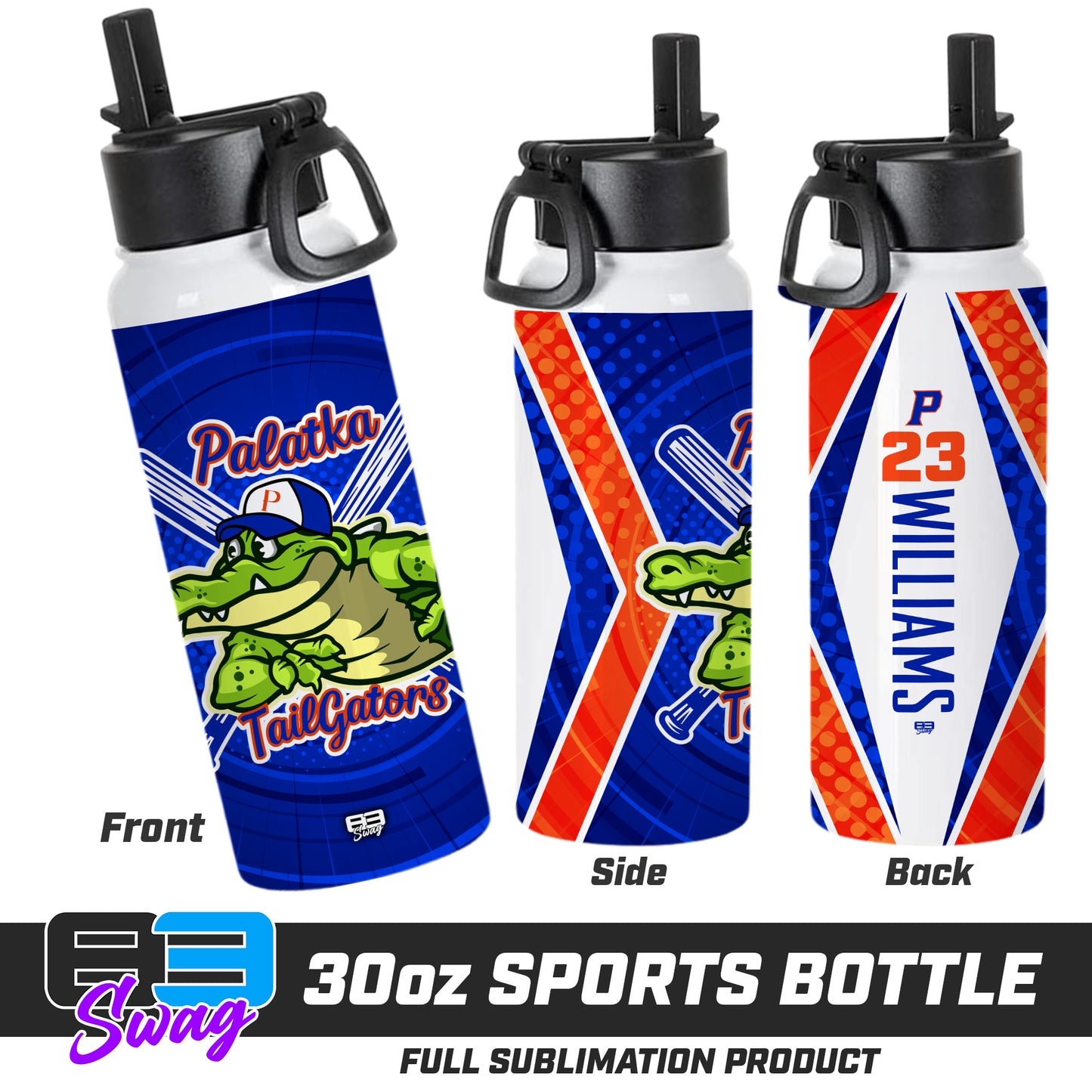 CUSTOM 30oz Sports Tumbler - Palatka TailGators Baseball