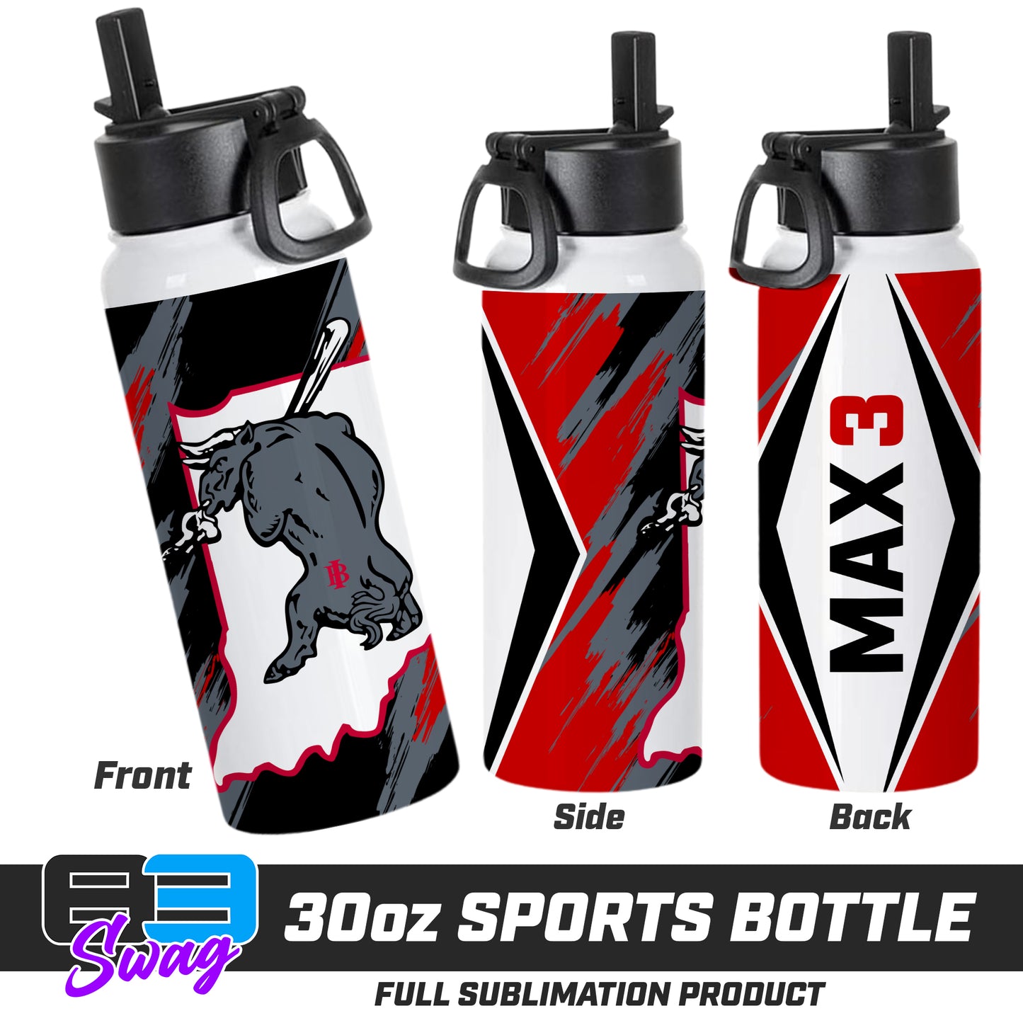 30oz Sports Tumbler - Indiana Bulls Baseball