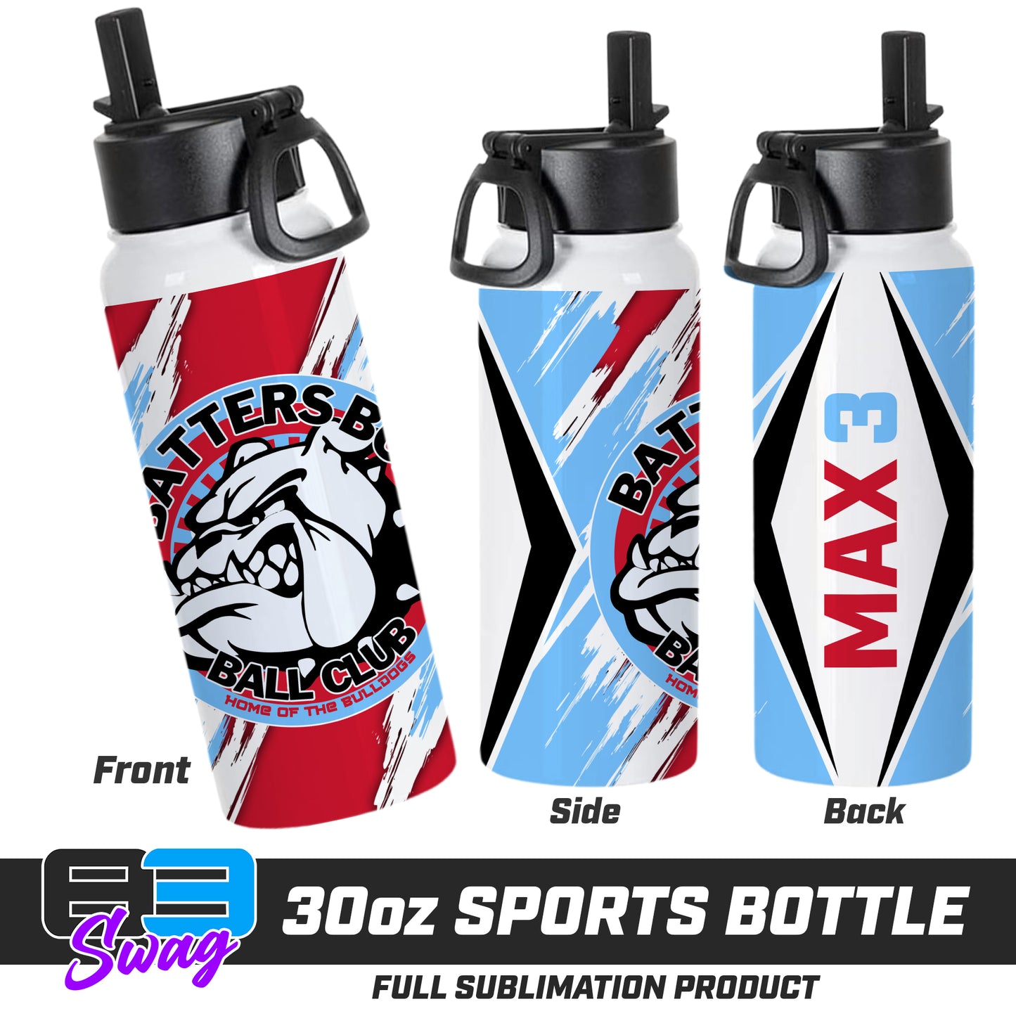 30oz Sports Tumbler - Batters Box Bulldogs Softball