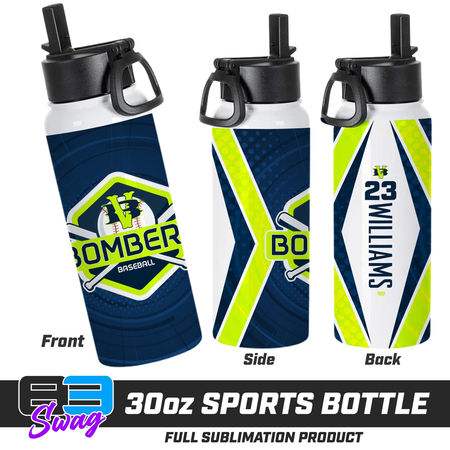 CUSTOM 30oz Sports Tumbler - VB Bombers Baseball