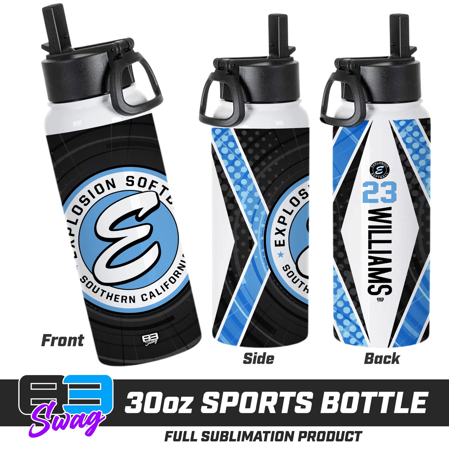 CUSTOM 30oz Sports Tumbler - Explosion Softball
