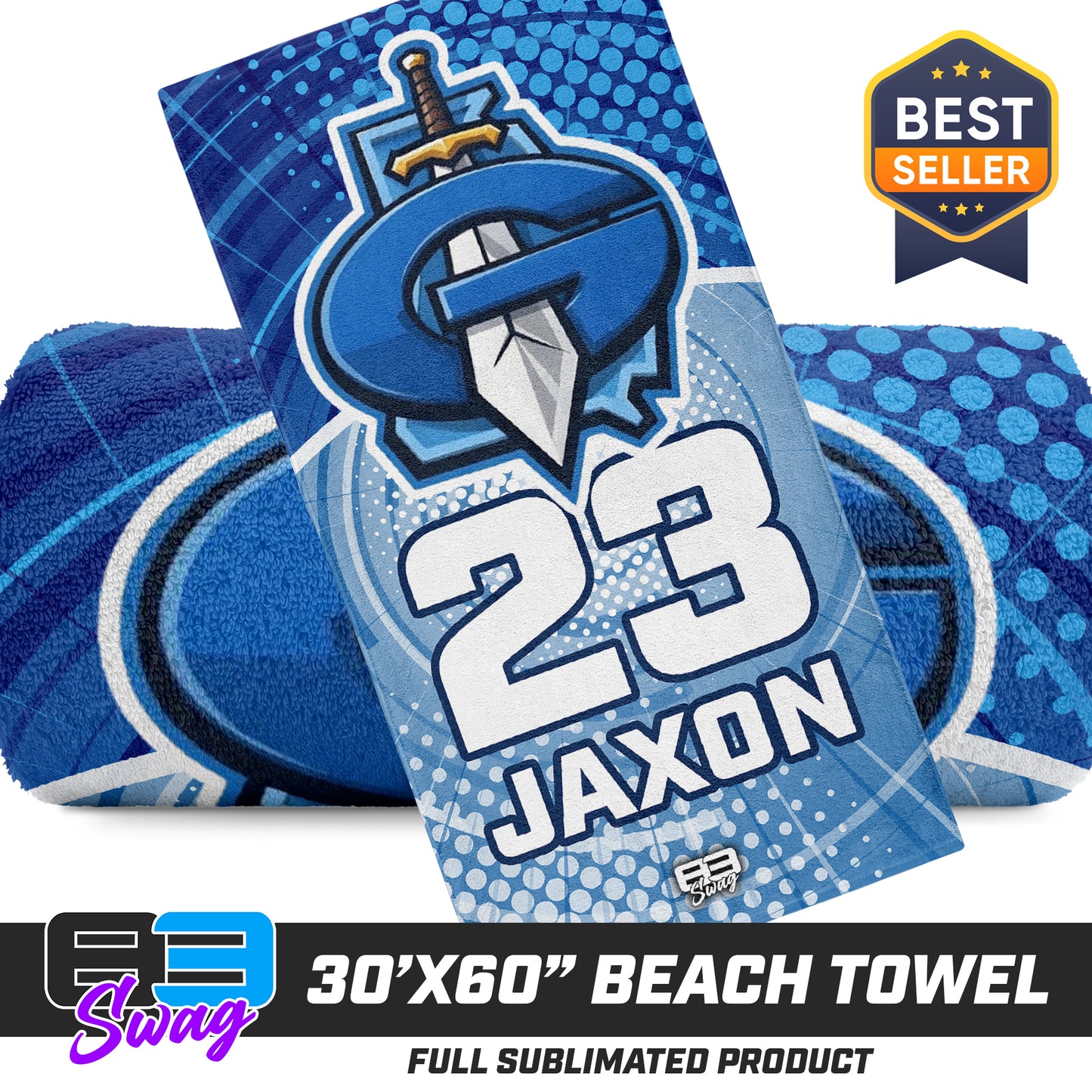 CUSTOM - 30"x60" Beach Towel - Georgia Titans Elite Baseball